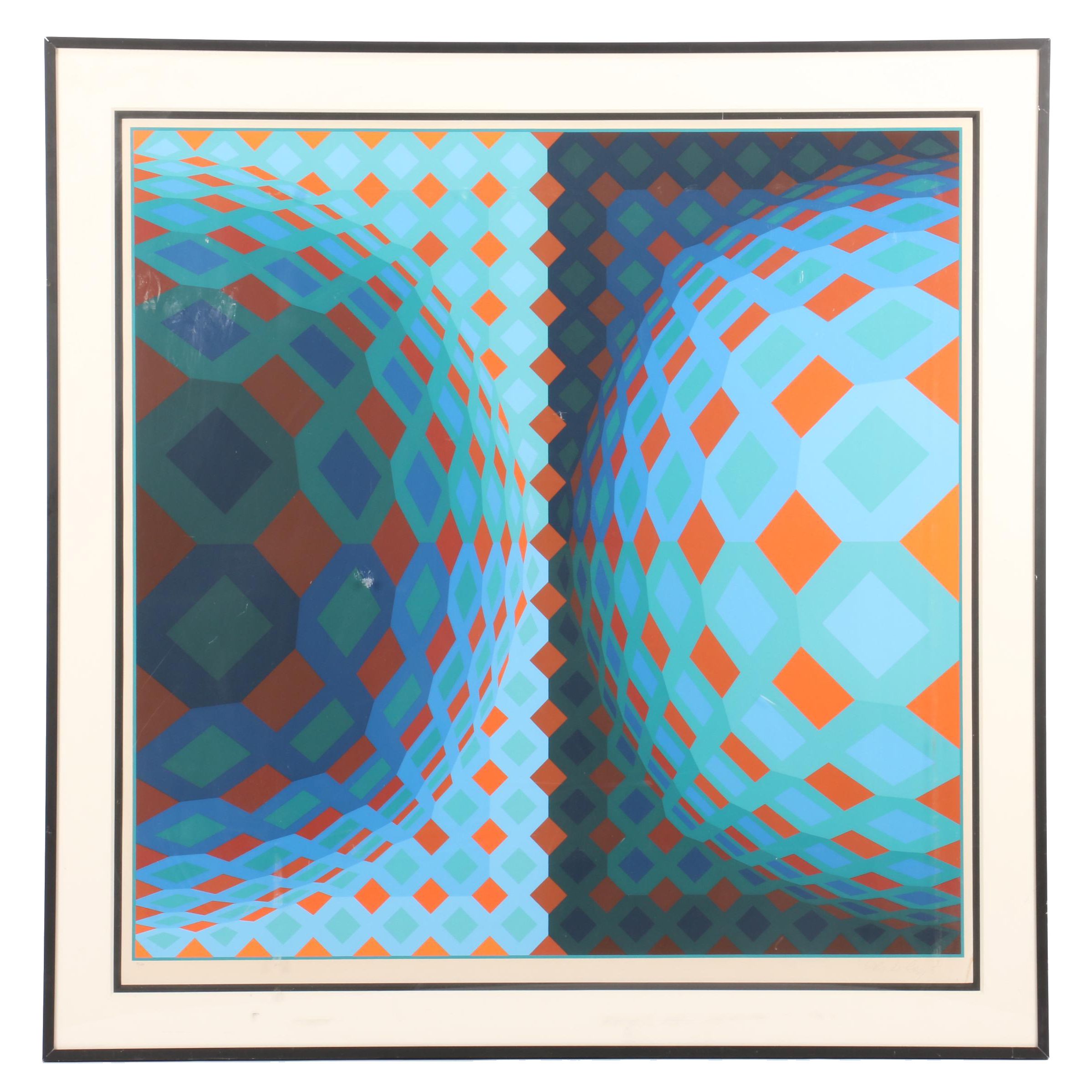 Victor Vasarely Serigraph "Gaia vy-47 B"