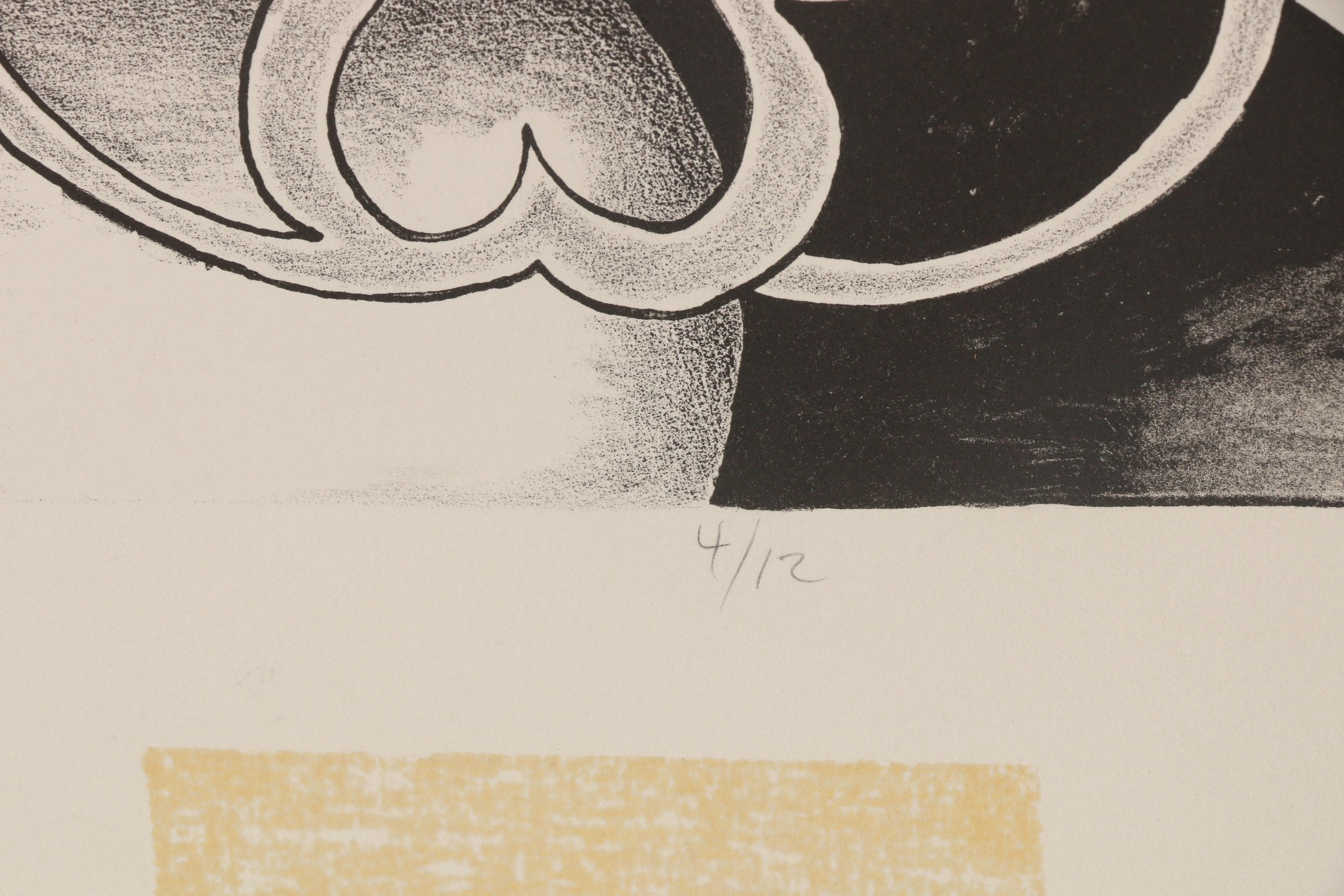 Nick Bubash 1985 Lithograph "Face Off"