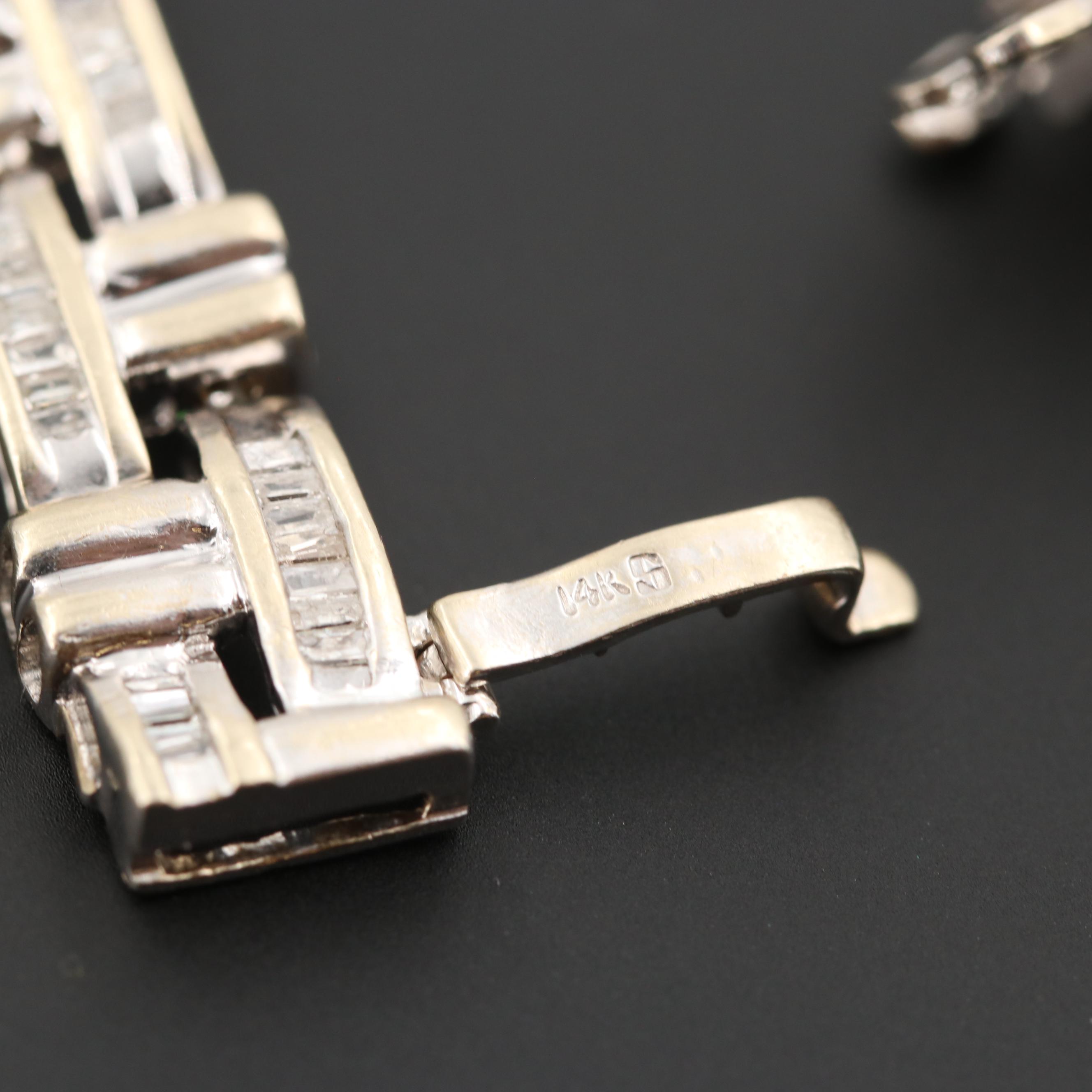 14K White Gold 2.01 CTW Diamond Bracelet