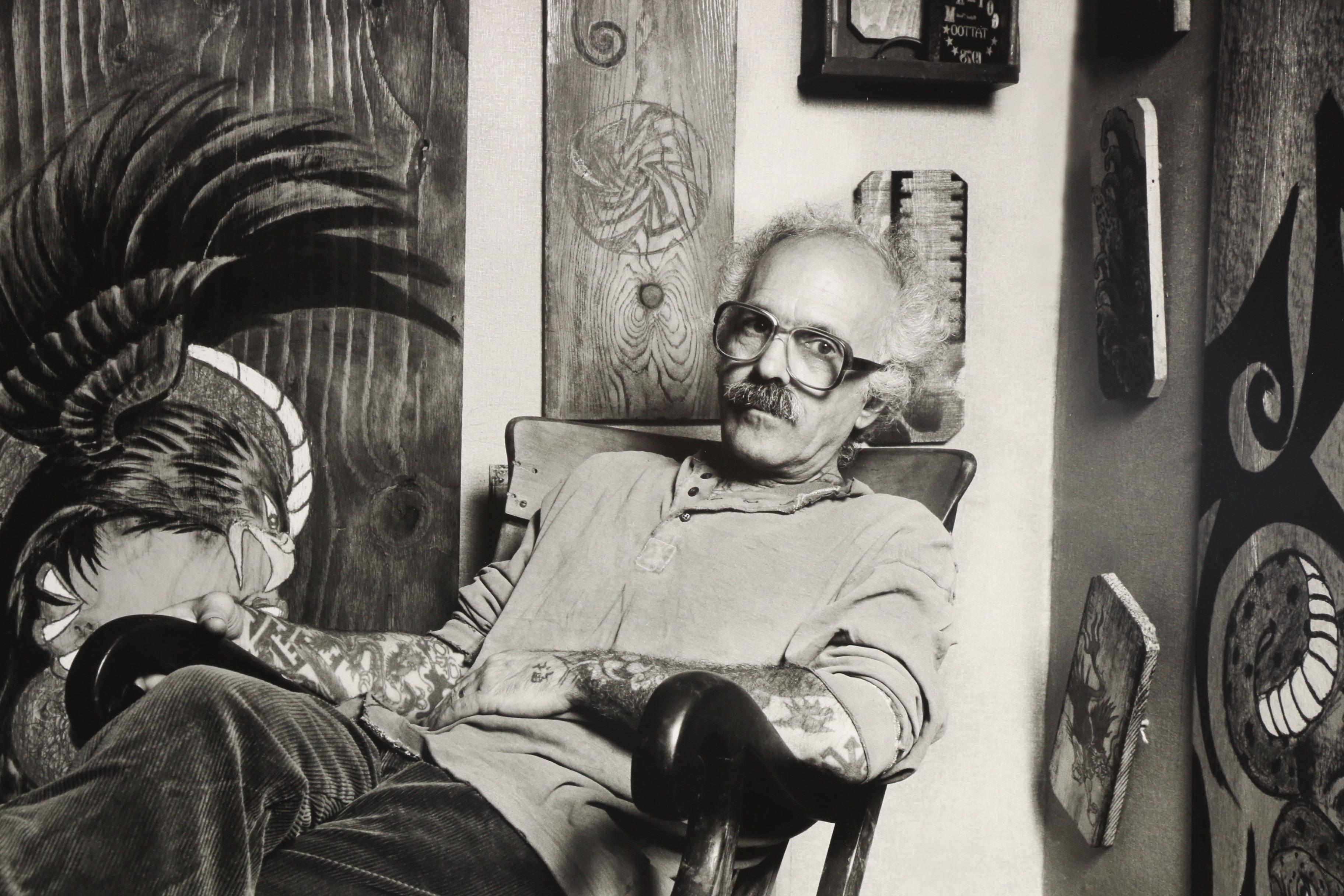 John Wyatt Archival Inkjet Print "Thom deVita, Tattoo Artist - 1995"