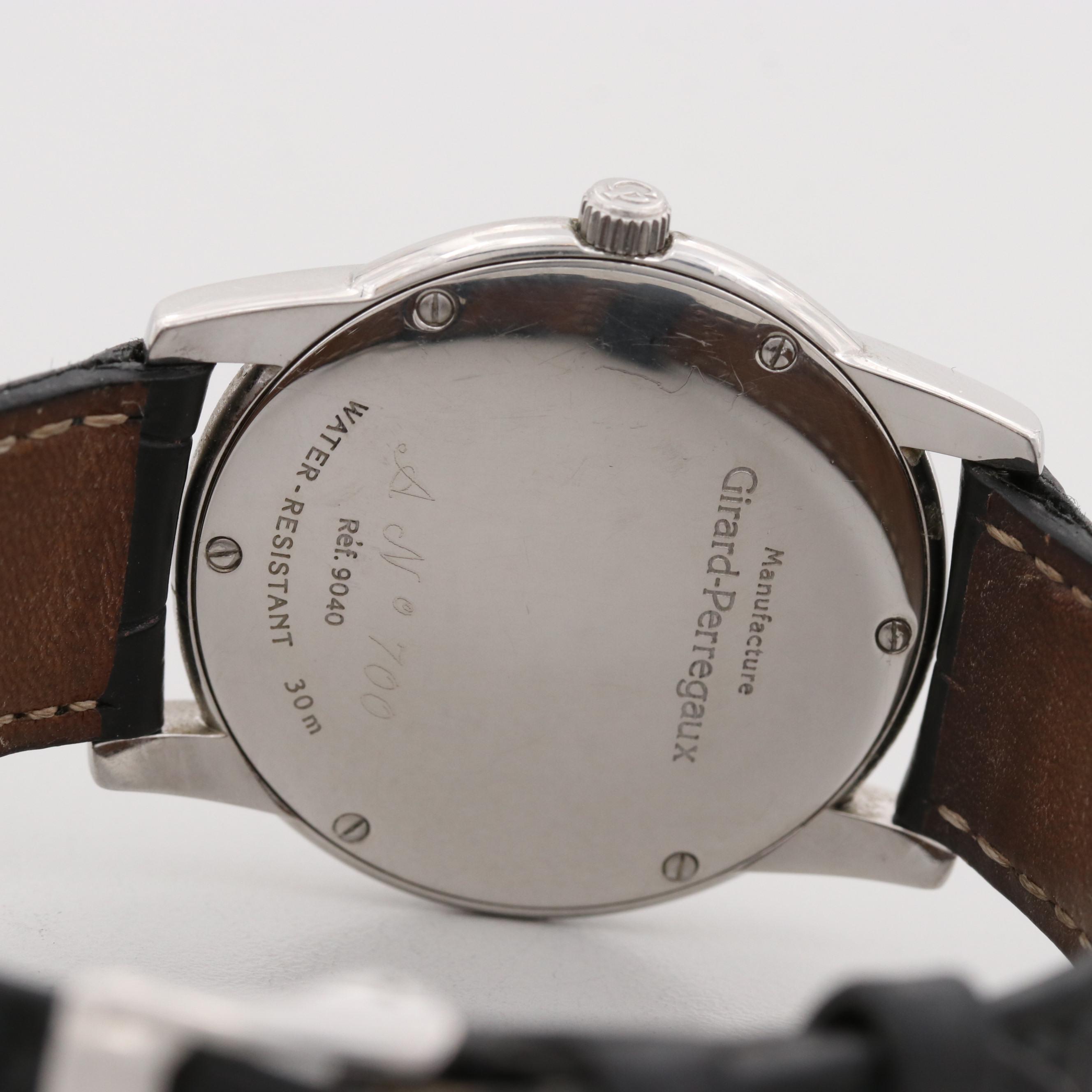 Girard-Perregaux 9040 Stainless Steel Stem Wind Watch