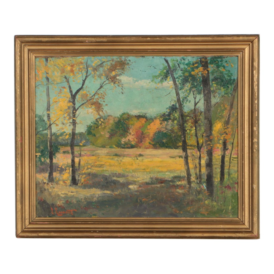 S. Sargent Landscape Oil Painting