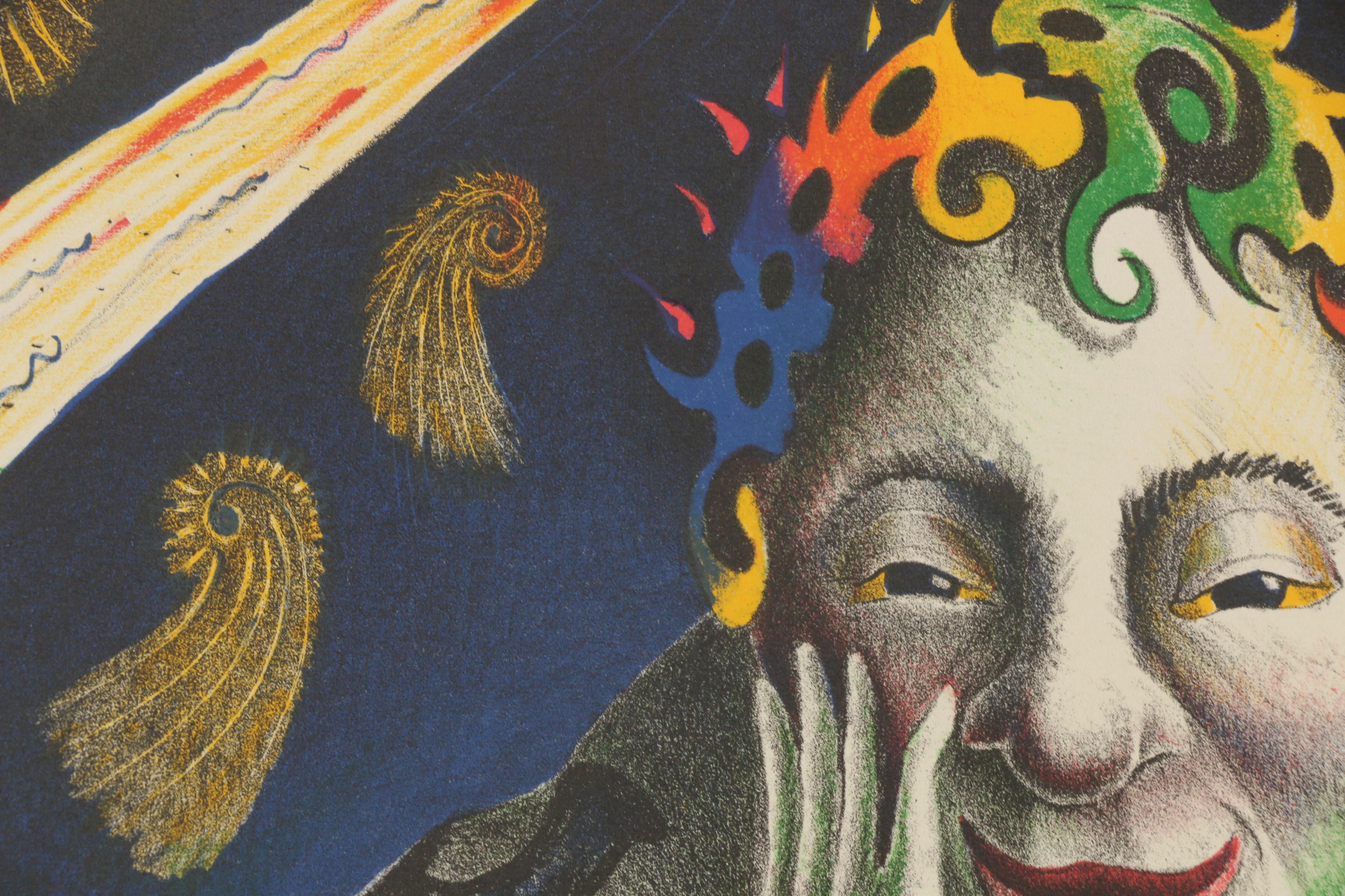 Nick Bubash 2001 Lithograph "Tattooed Guy"