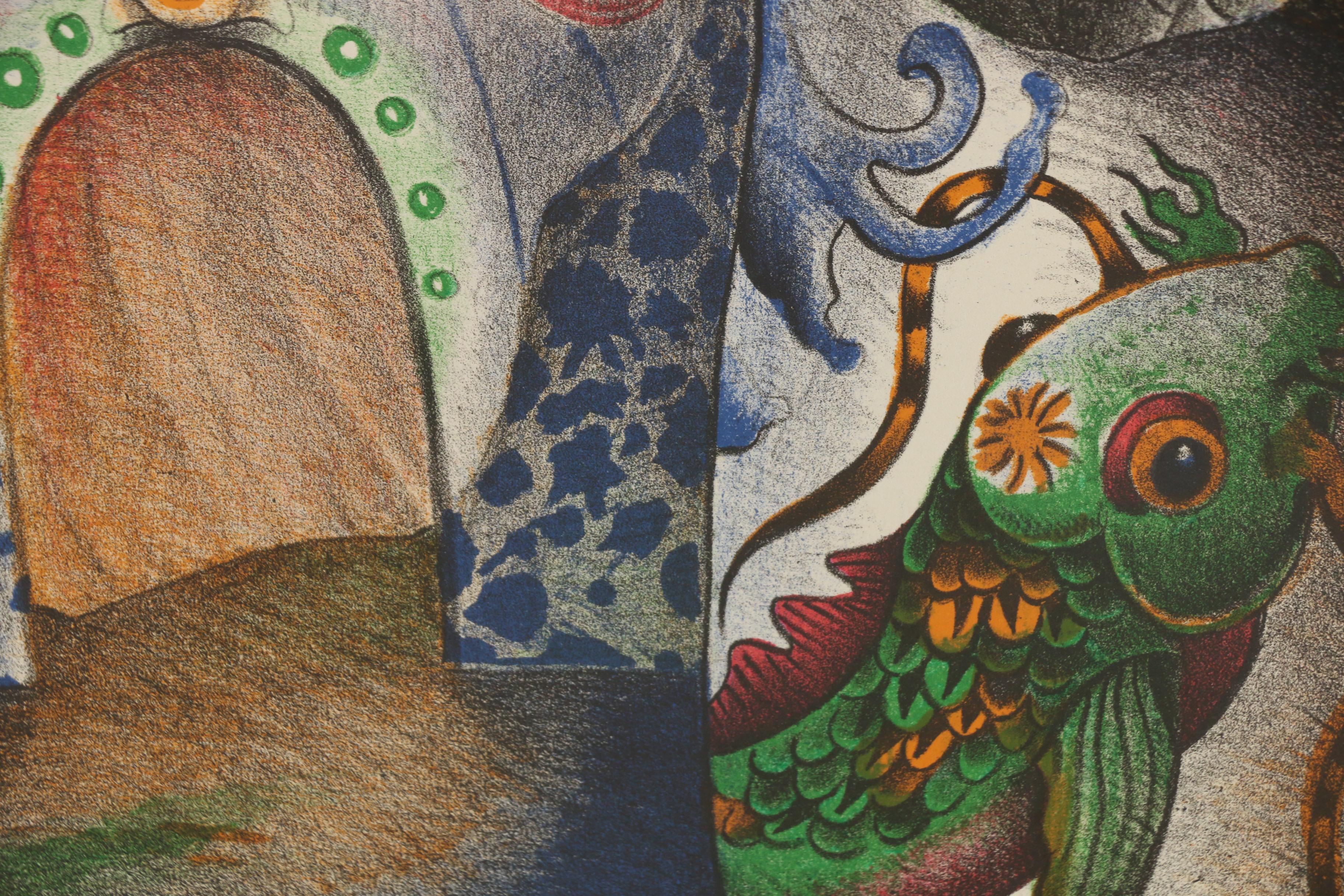 Nick Bubash 2001 Lithograph "Tattooed Guy"