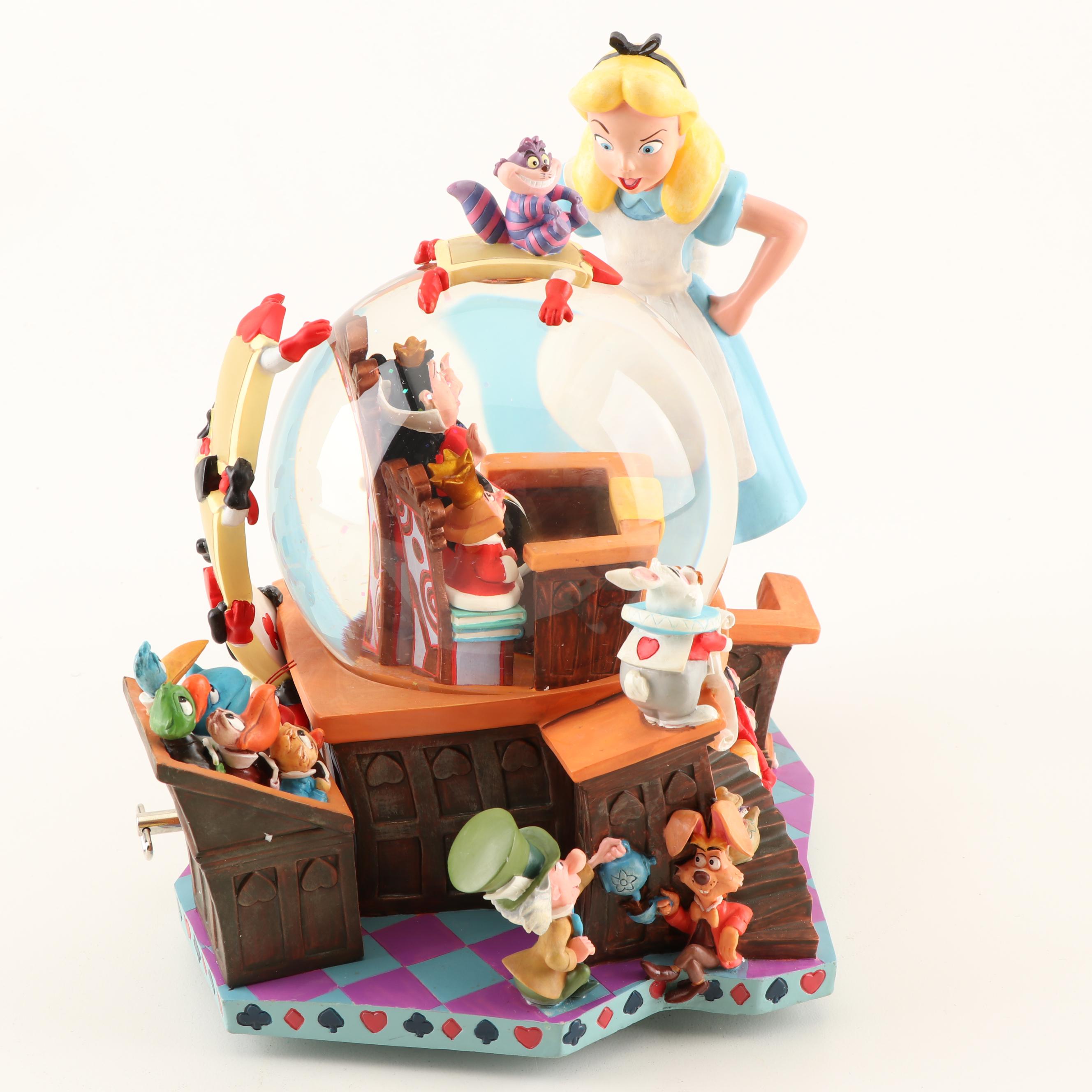 Walt Disney "Alice in Wonderland" Snow Globe Music Box
