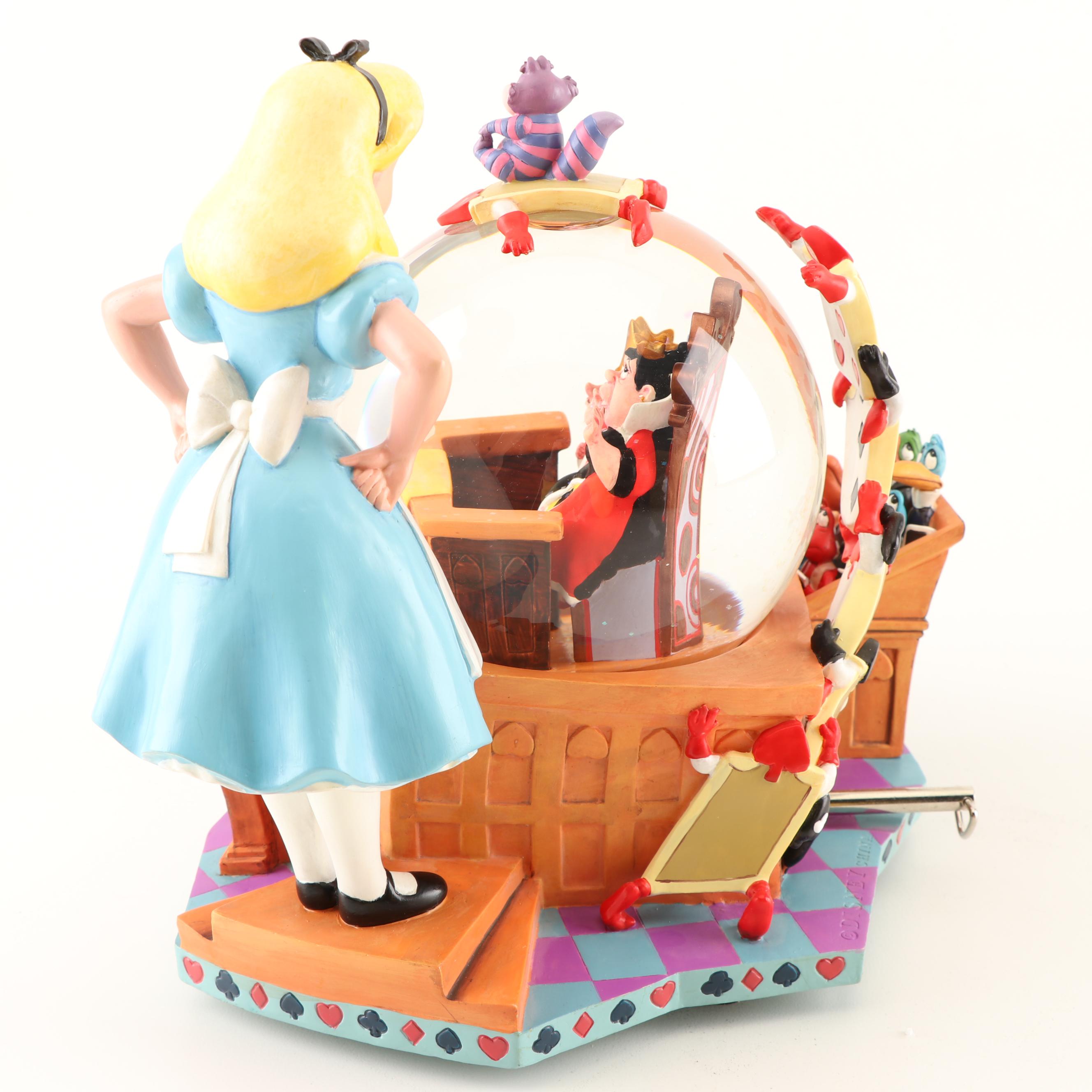 Walt Disney "Alice in Wonderland" Snow Globe Music Box