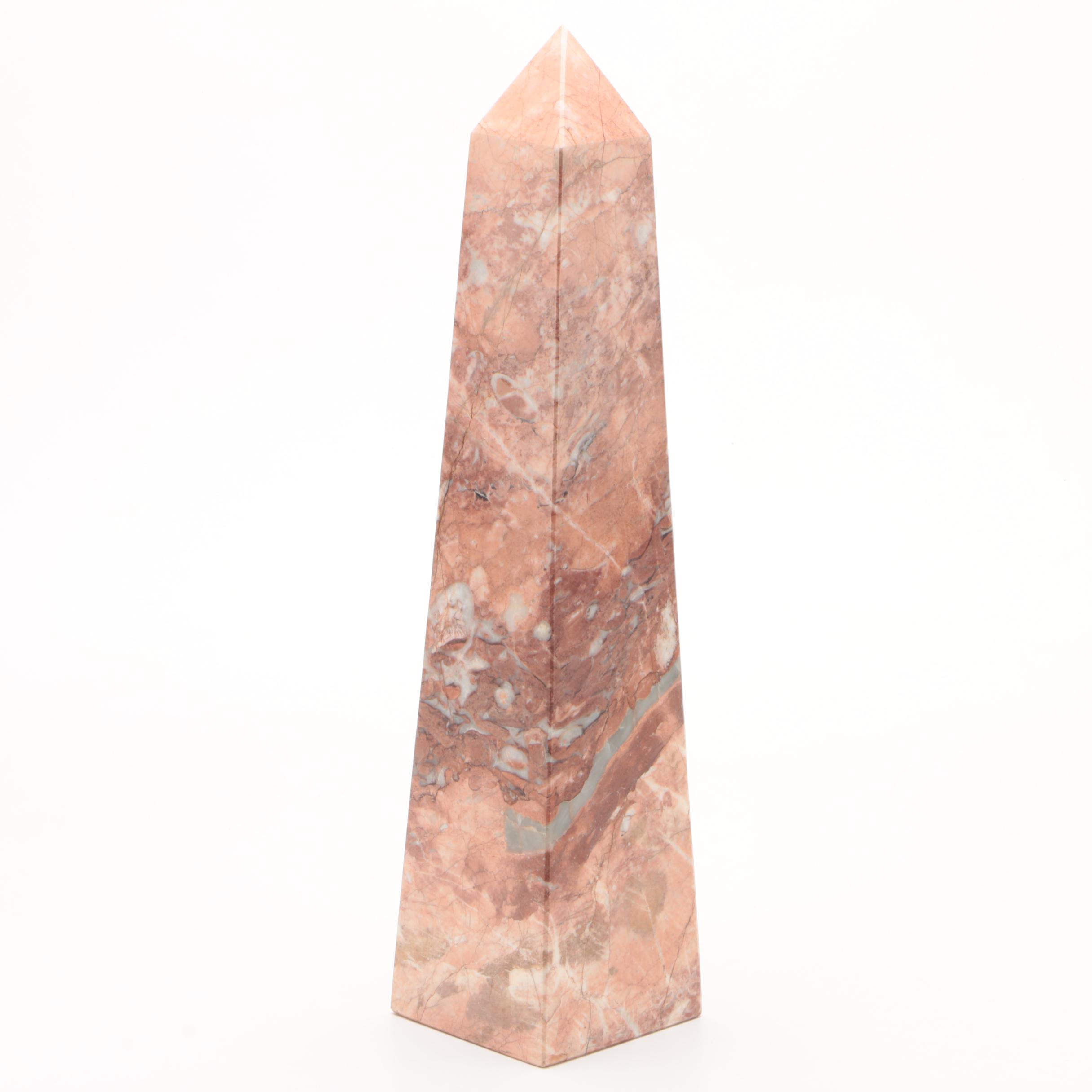 Pakistani Pink Marble Obelisk