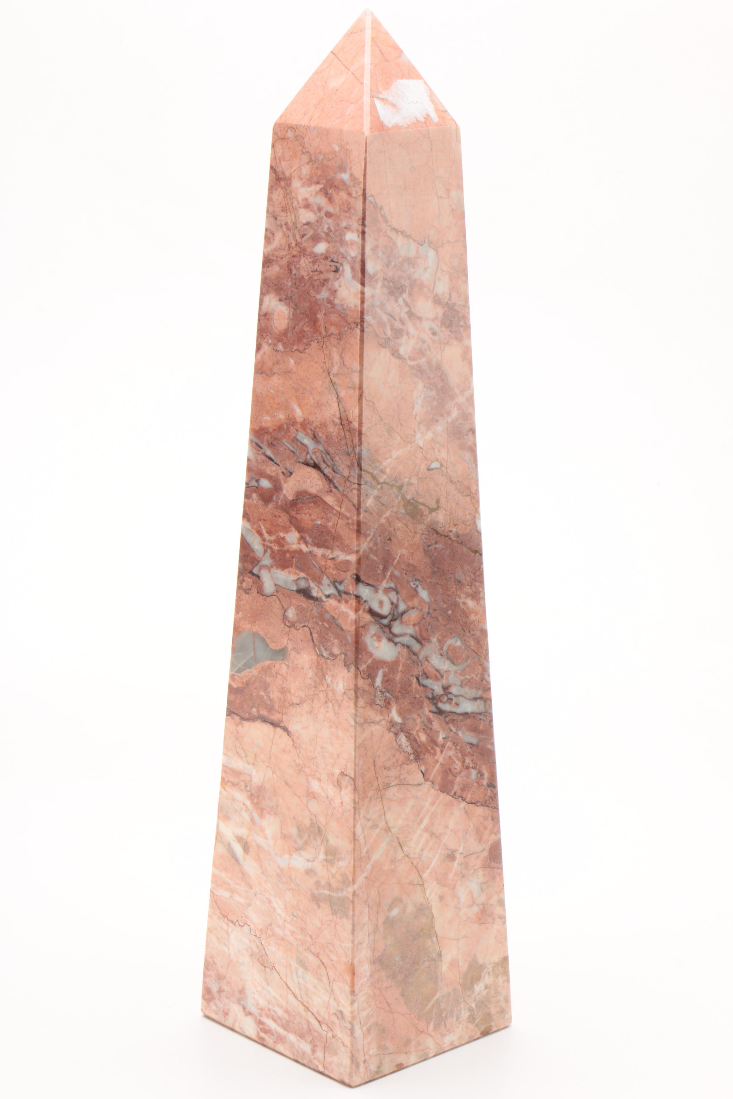 Pakistani Pink Marble Obelisk
