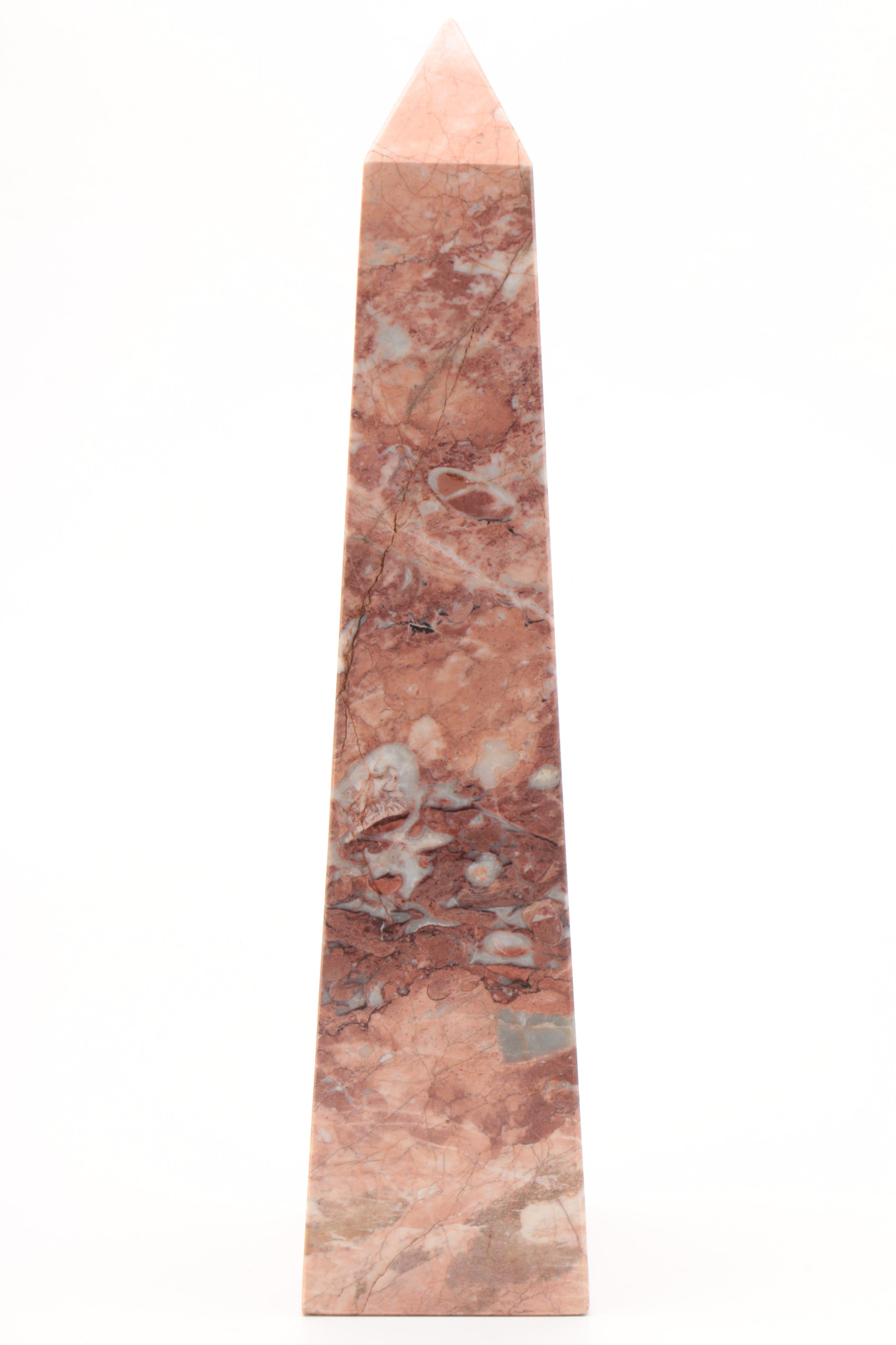 Pakistani Pink Marble Obelisk
