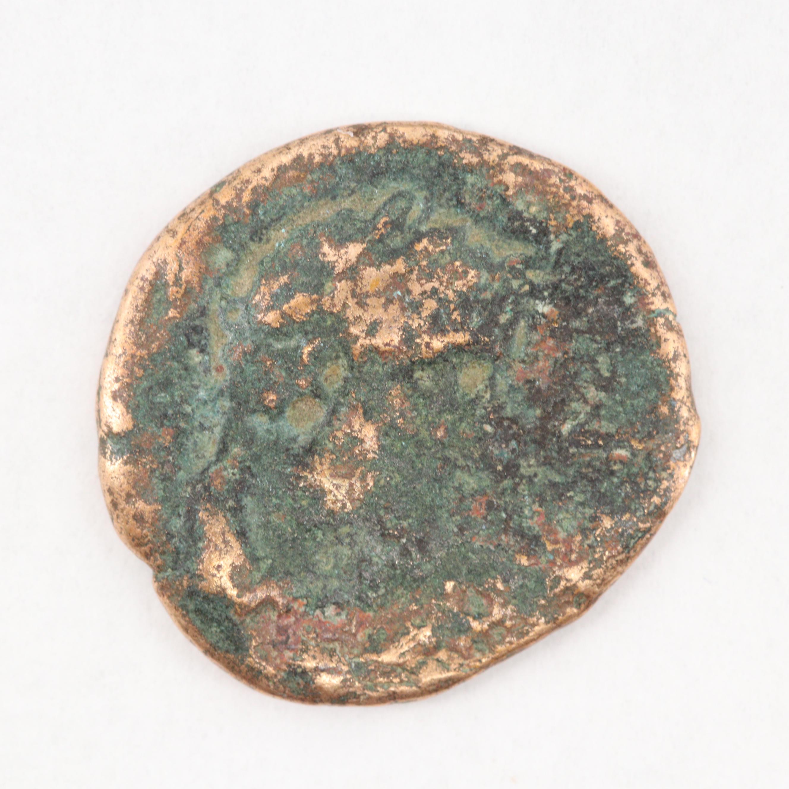 Three Encapsulated Ancient to Late Middle Ages Bronze Coins