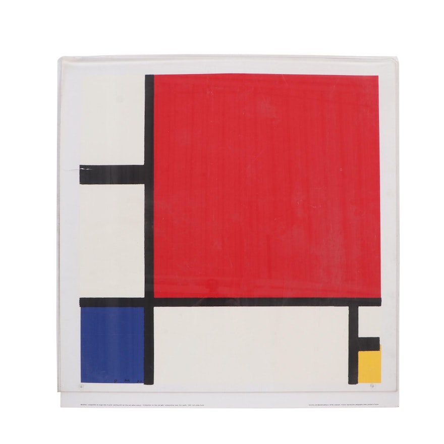 Serigraph Exhibition Poster after Piet Mondrian "Composition 1"