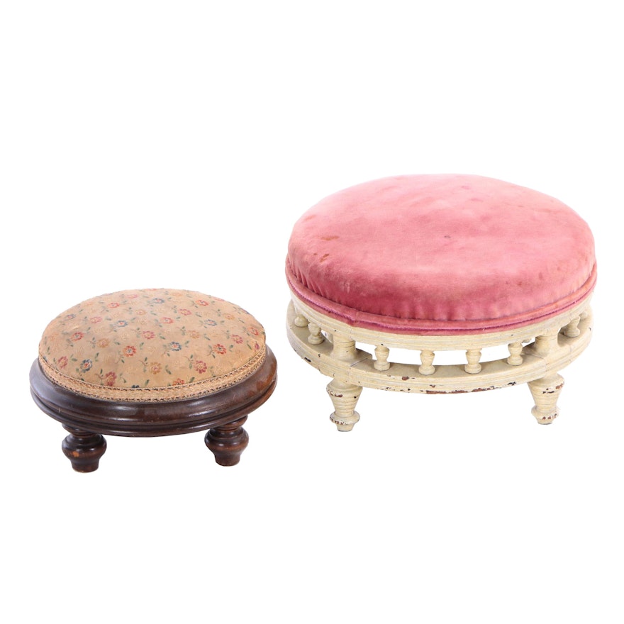 Two Victorian Footstools, Late 19th Century