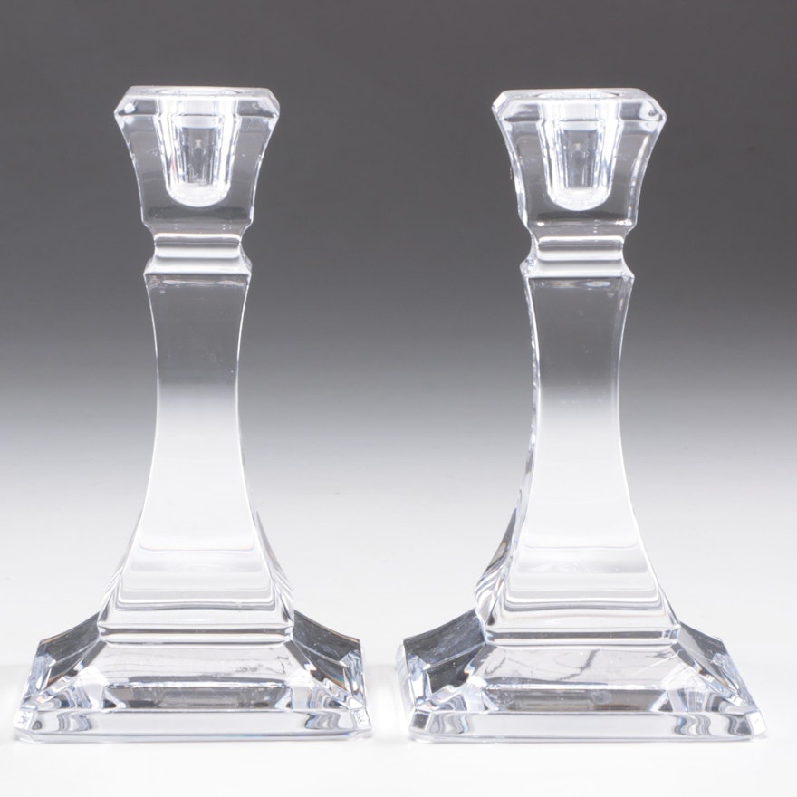 Pair of Tiffany & Co. Crystal Candlesticks