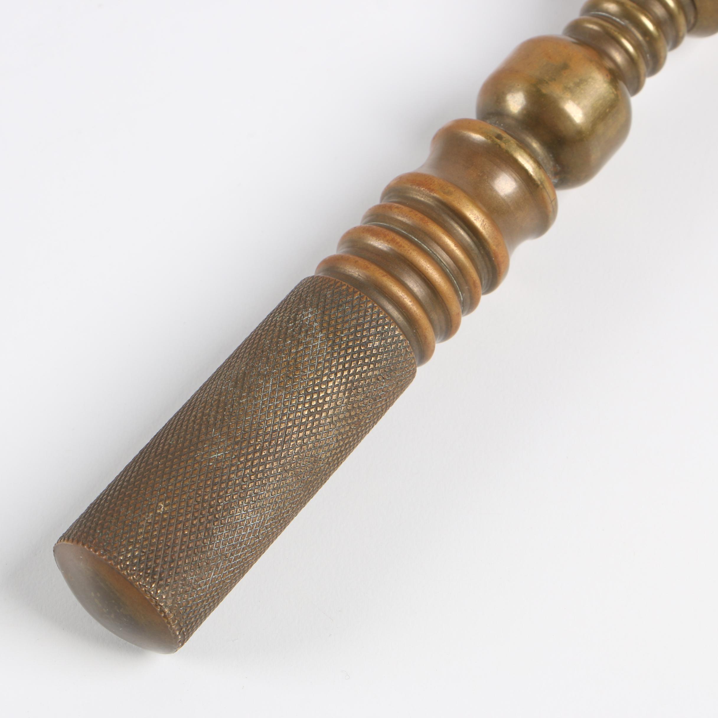 Solid Brass Ball Peen Hammer with Detachable Handle