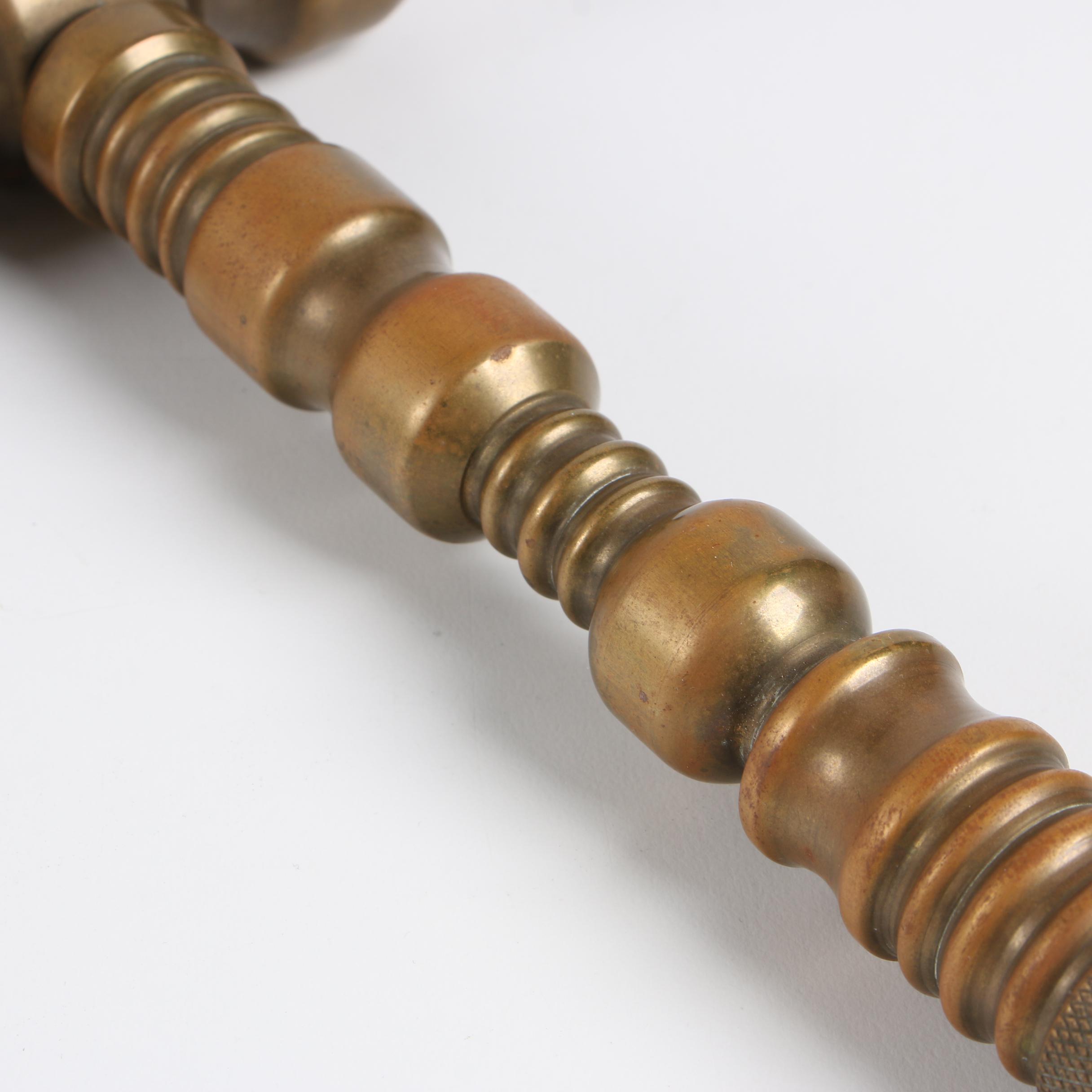 Solid Brass Ball Peen Hammer with Detachable Handle