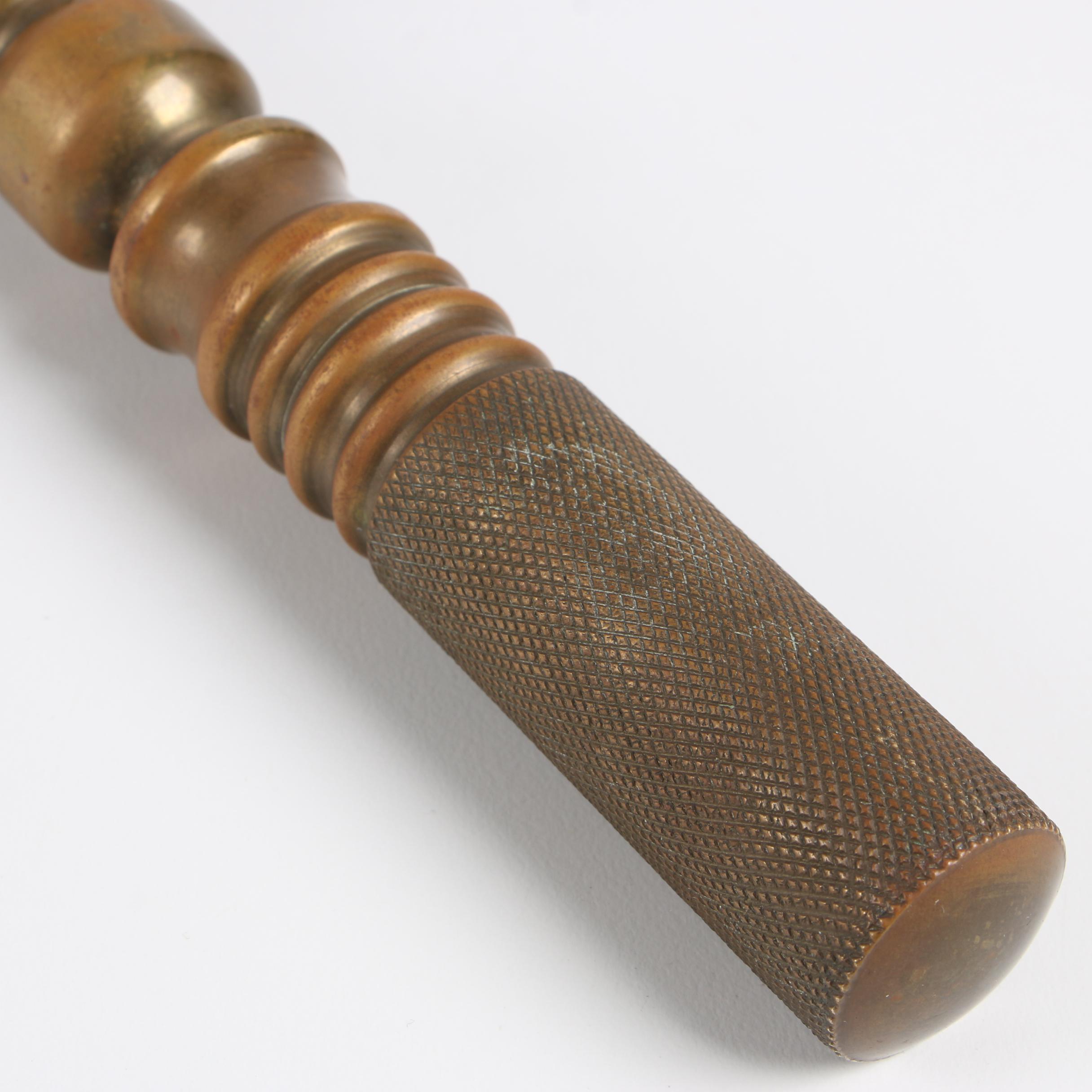 Solid Brass Ball Peen Hammer with Detachable Handle