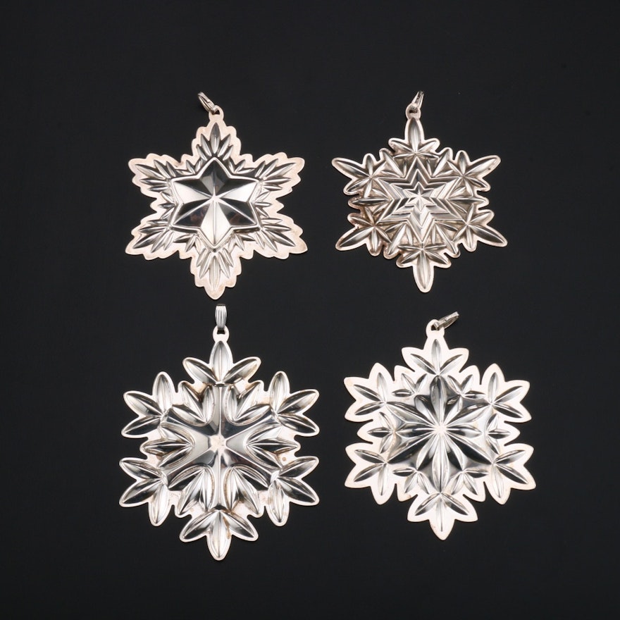 Waterford Sterling Silver Snowflake Ornaments