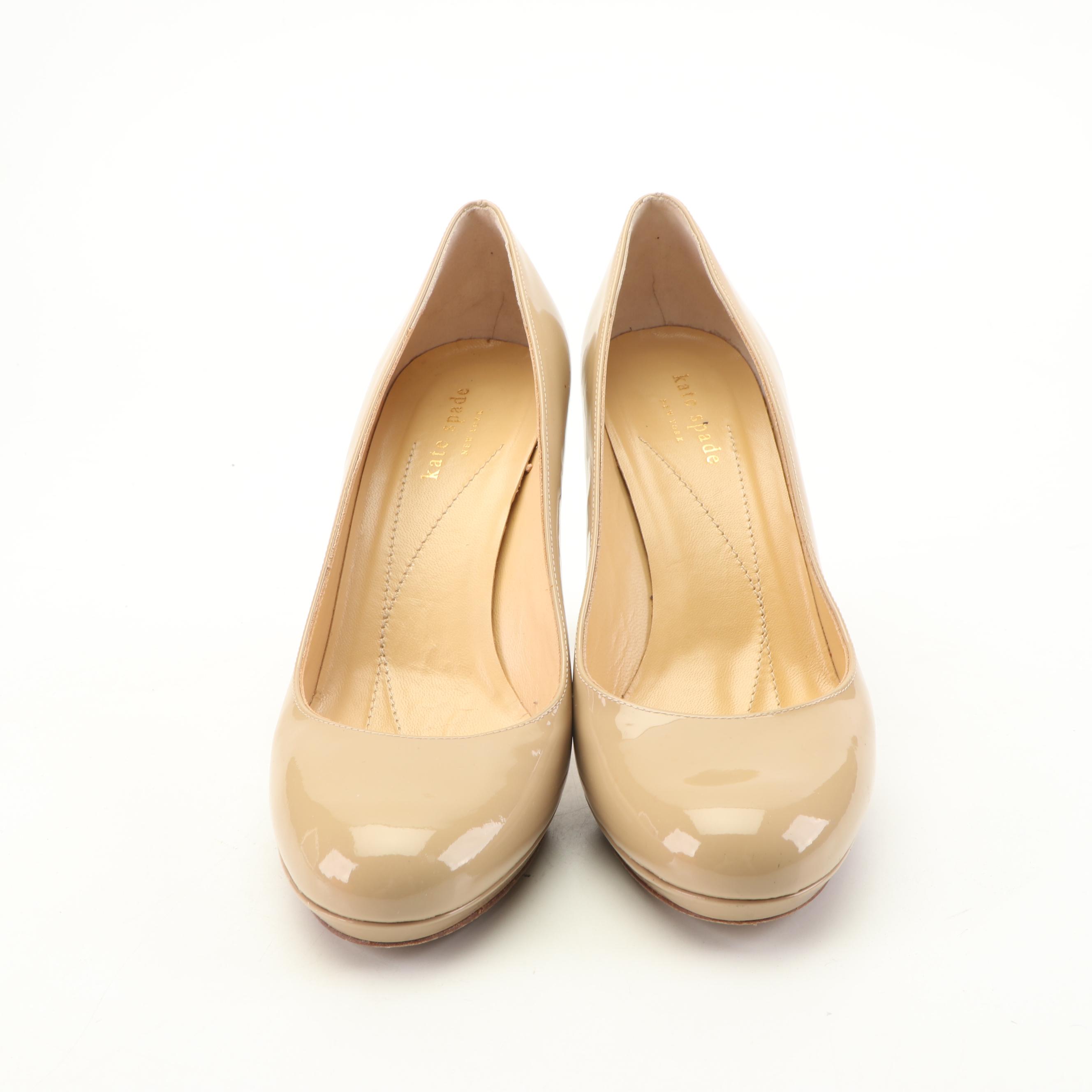 Kate Spade New York Patent Leather Pumps with Tory Burch Leather Sandals