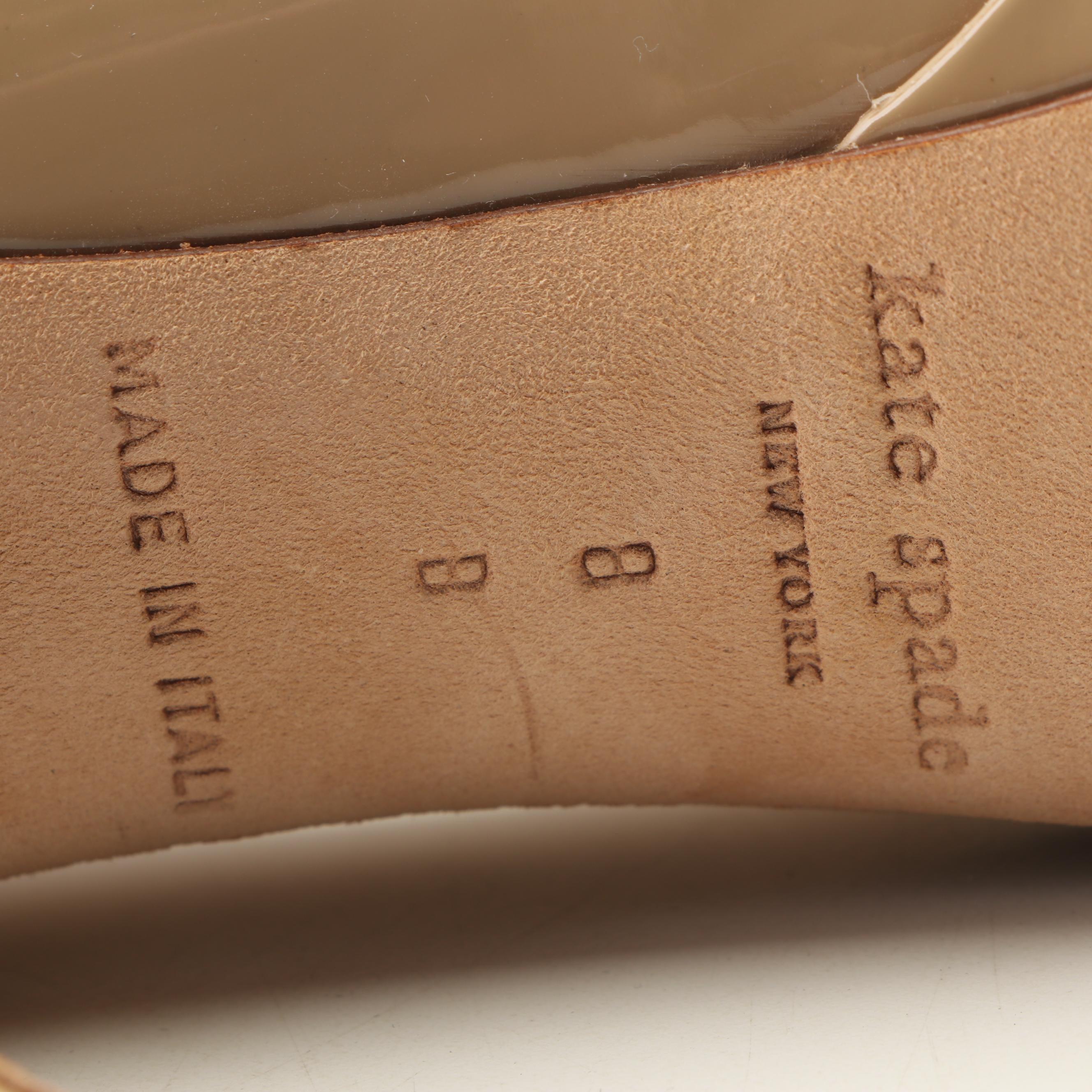 Kate Spade New York Patent Leather Pumps with Tory Burch Leather Sandals