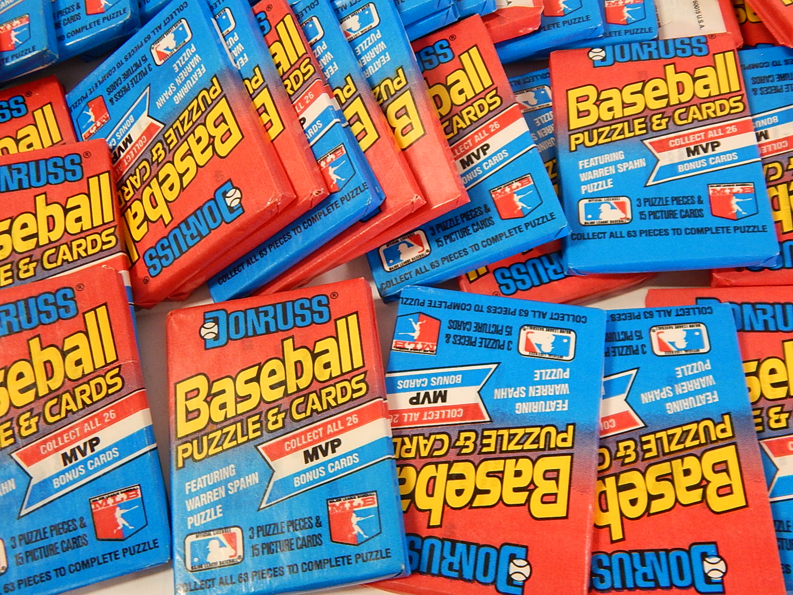 1989 Donruss Unopened Wax Packs of Baseball Cards - Over 100 Count