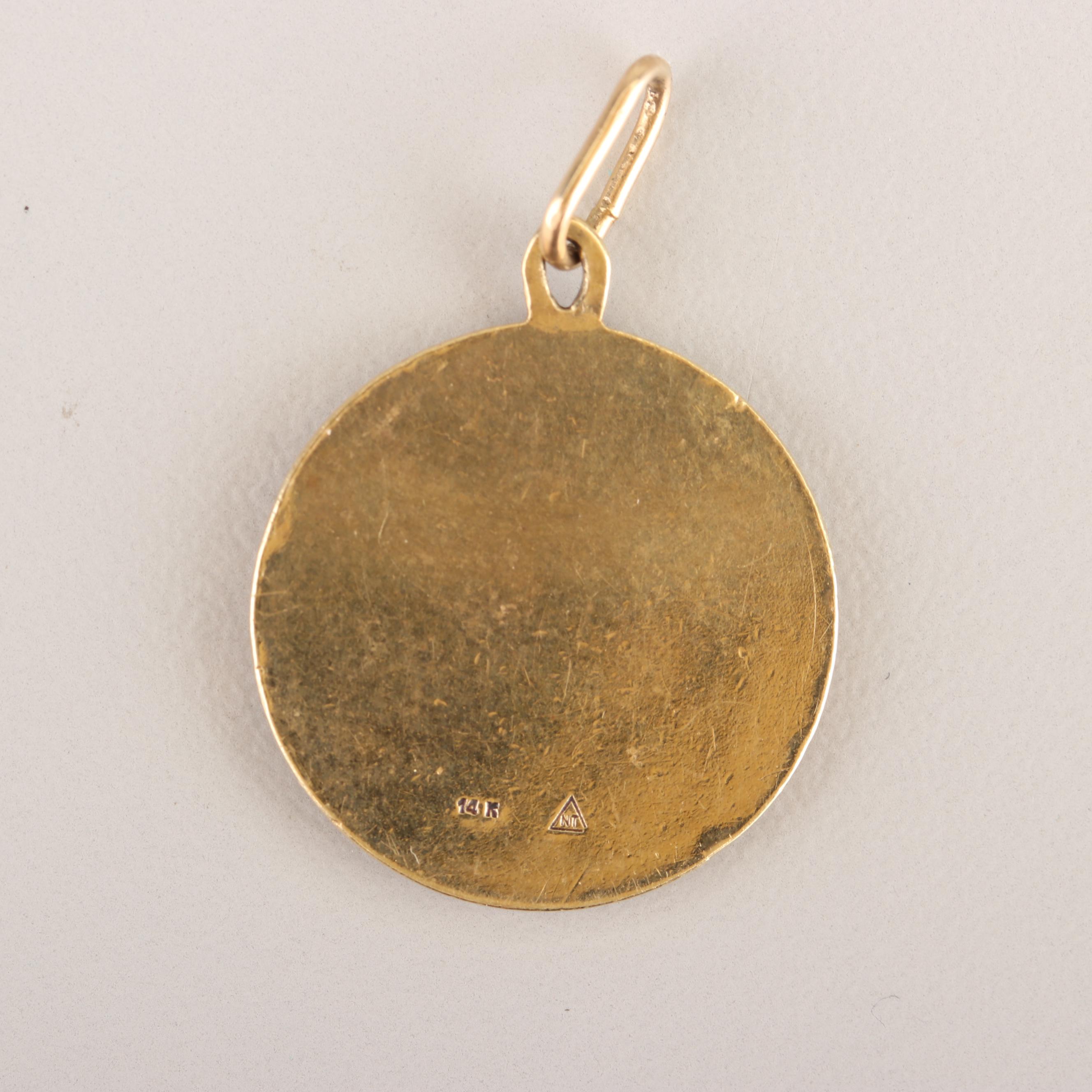 14K Yellow Gold Taurus Pendant