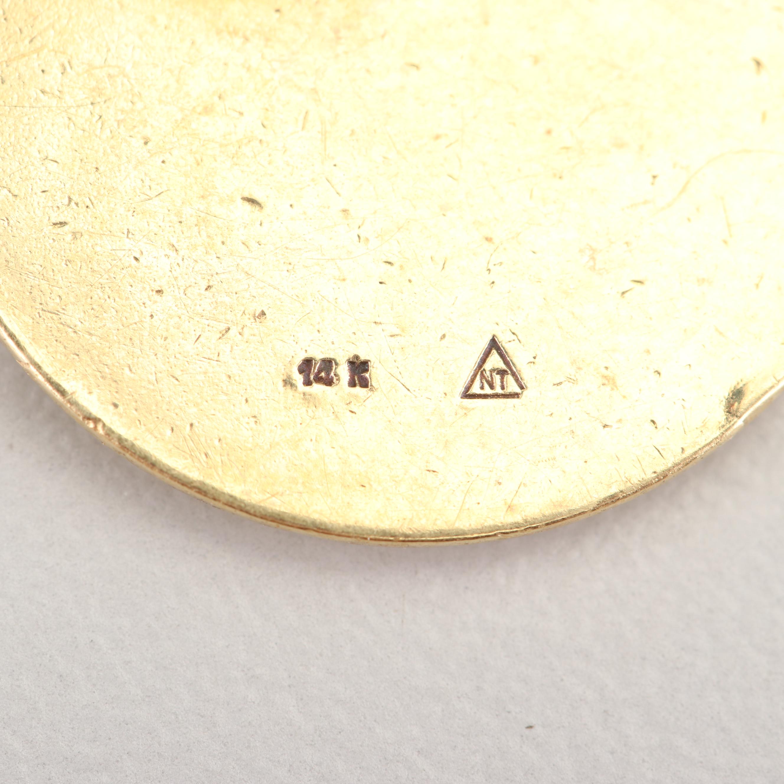 14K Yellow Gold Taurus Pendant