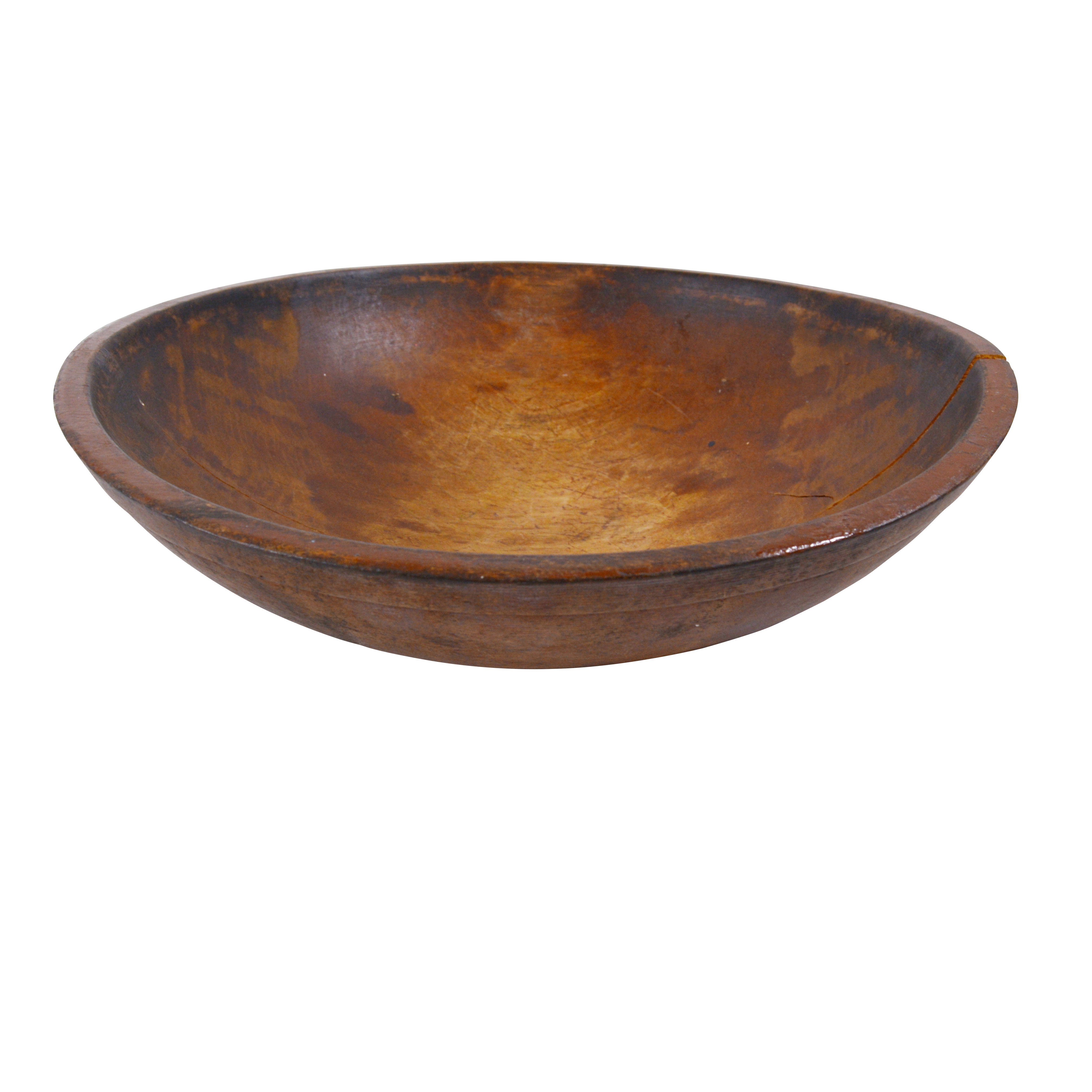 Vintage Round Wood Bowl