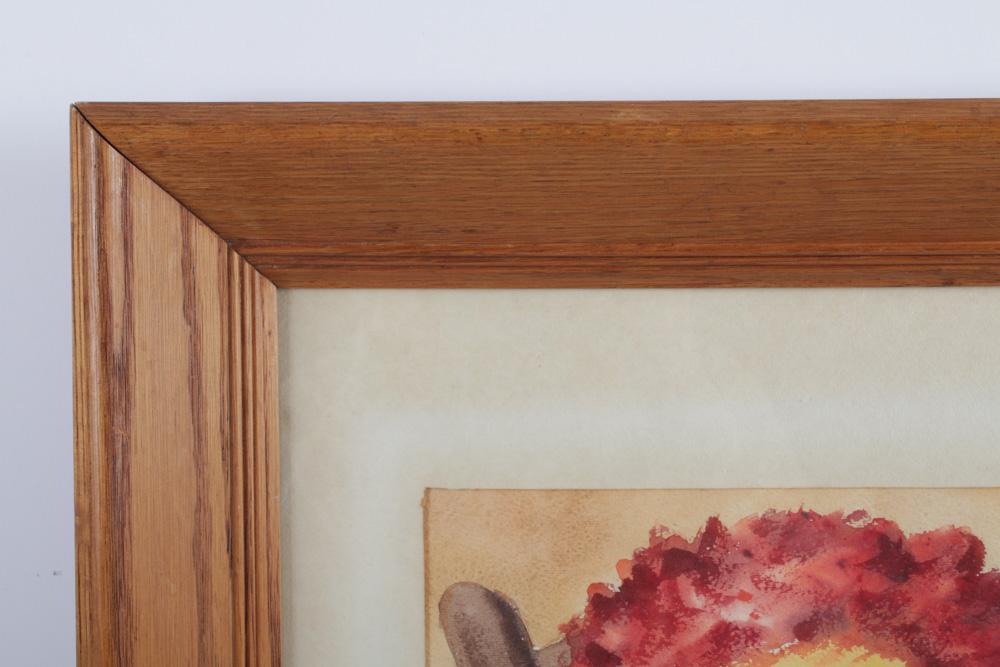 G. Gunther Watercolor Painting of Raggedy Ann Doll