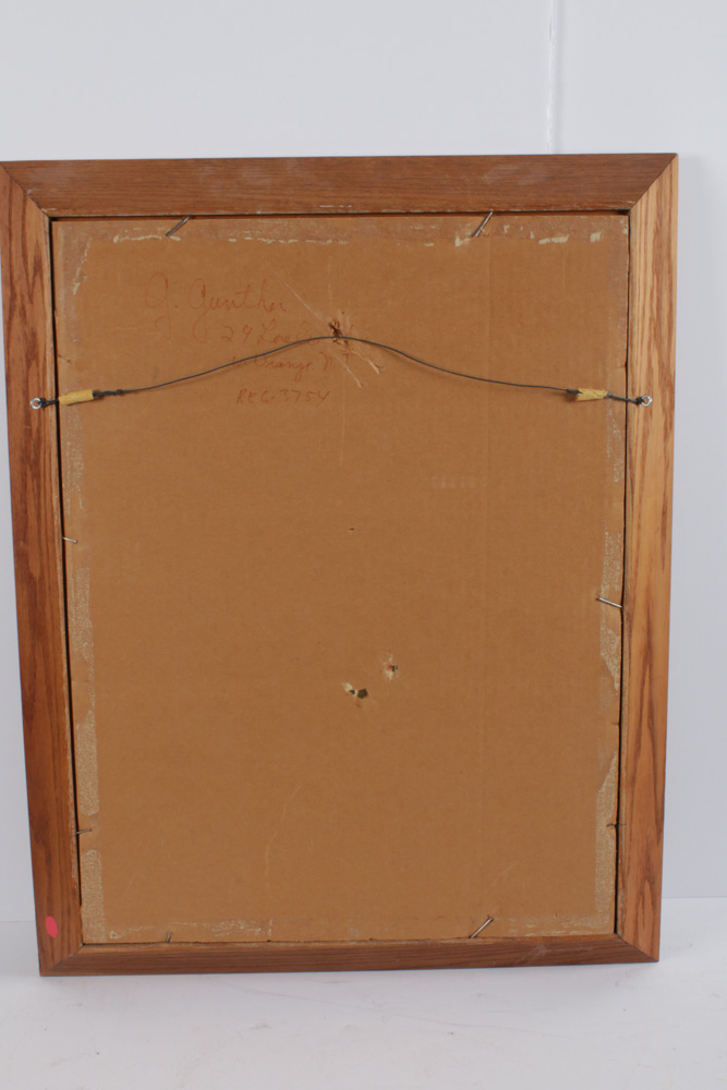 G. Gunther Watercolor Painting of Raggedy Ann Doll