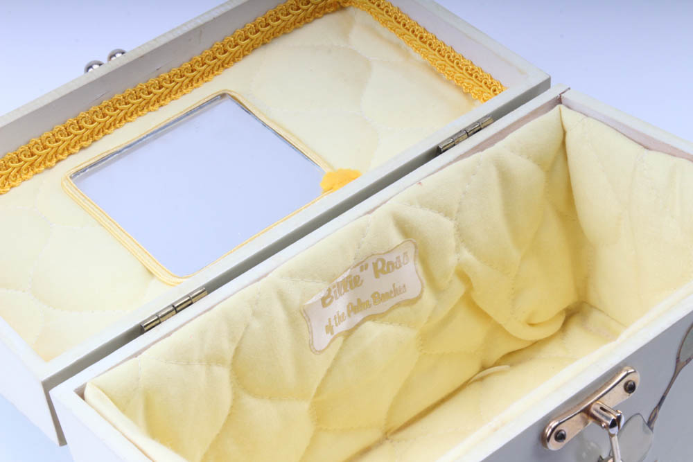 "Billie" Ross of the Palm Beaches Decoupage Tennis Wood Box Purse, Vintage