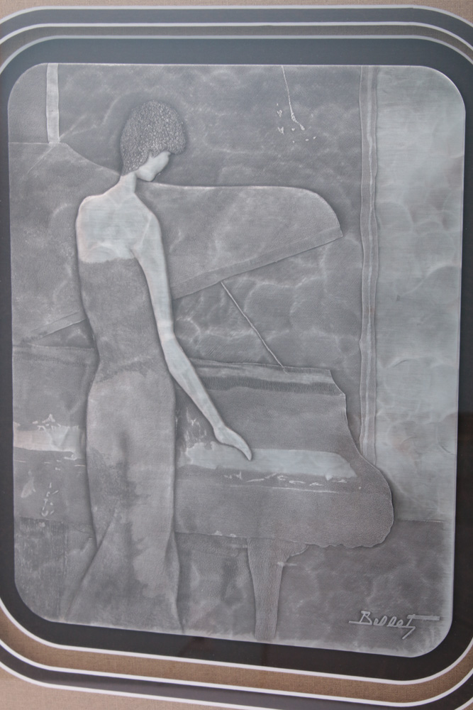 Emile Bellet Hand-Hammered Aluminum Relief "Effleurement"