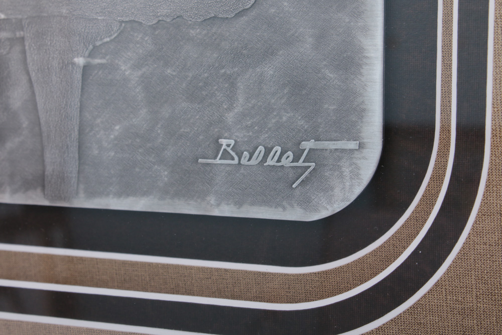 Emile Bellet Hand-Hammered Aluminum Relief "Effleurement"