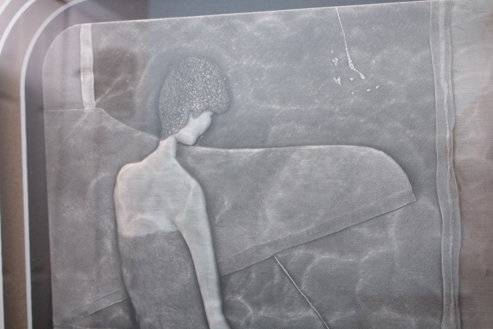 Emile Bellet Hand-Hammered Aluminum Relief "Effleurement"