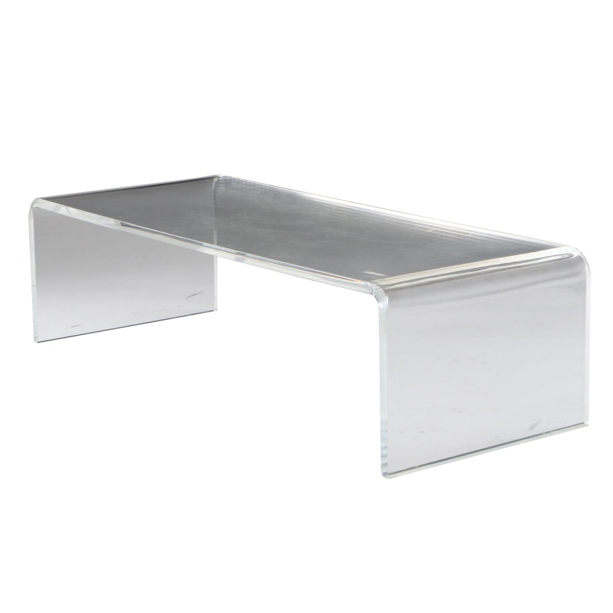 Modernist Clear Acrylic Coffee Table, Late 20th Century