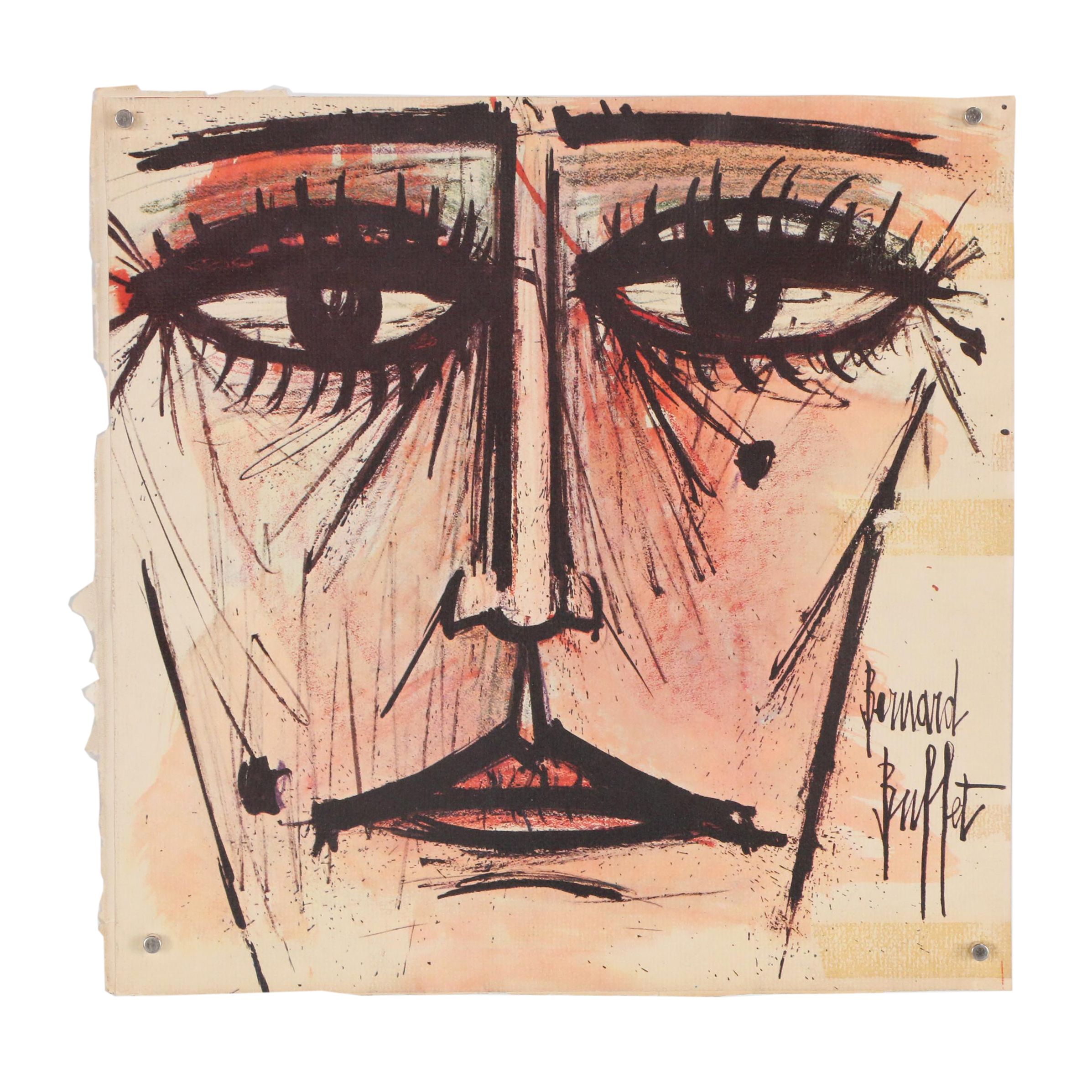 Ella Fitzgerald Offset Lithograph Album Cover Designed by Bernard Buffet