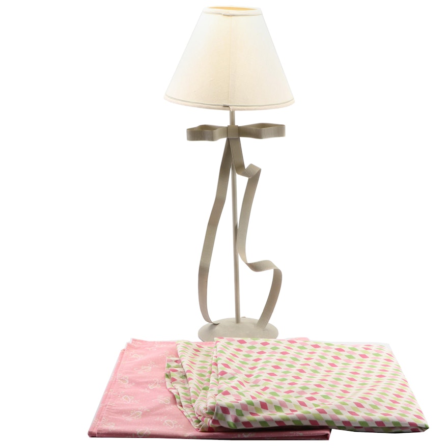 Guild Master Ribbon Table Lamp and Table Cloths