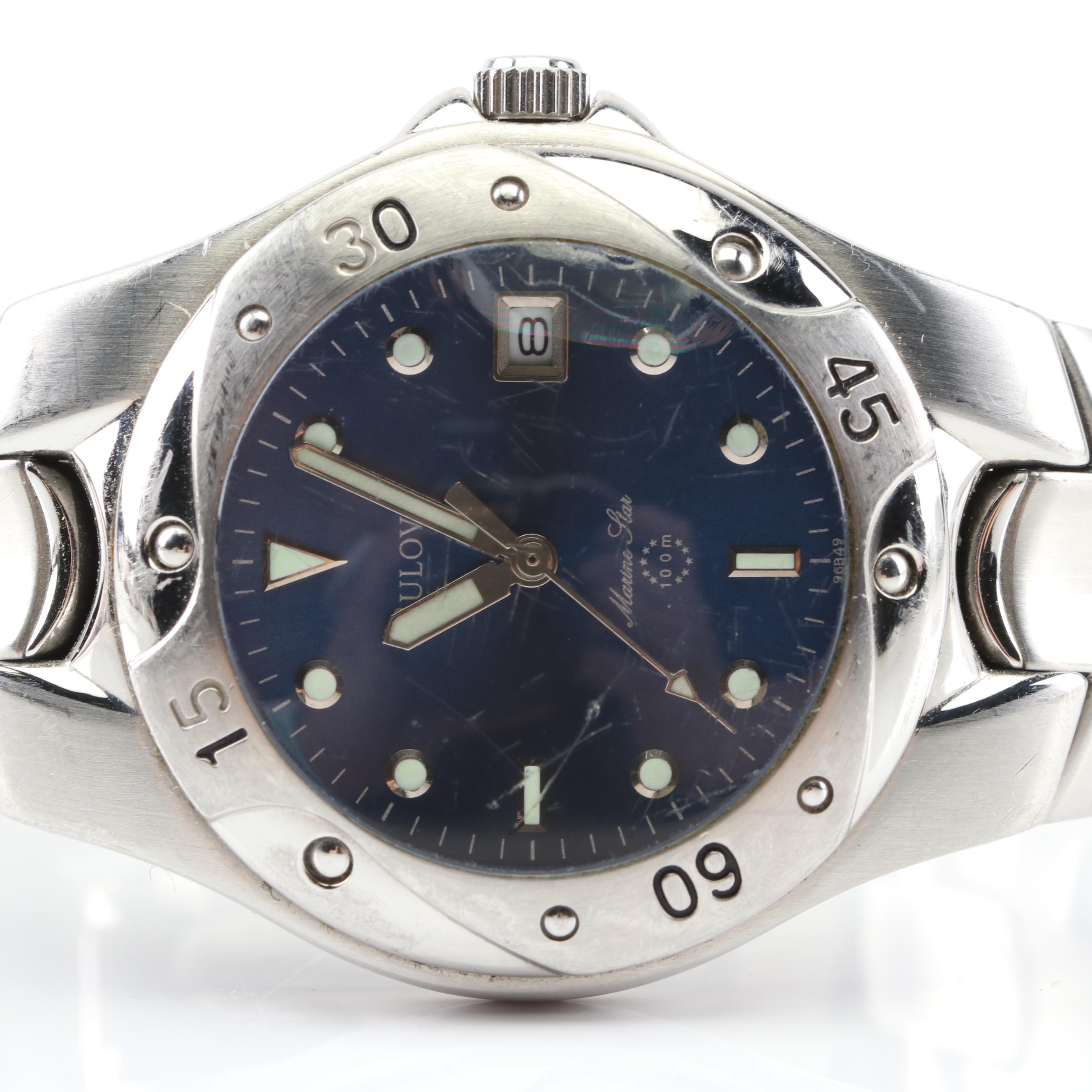 Bulovia Stainless Steel Marine Star Watch