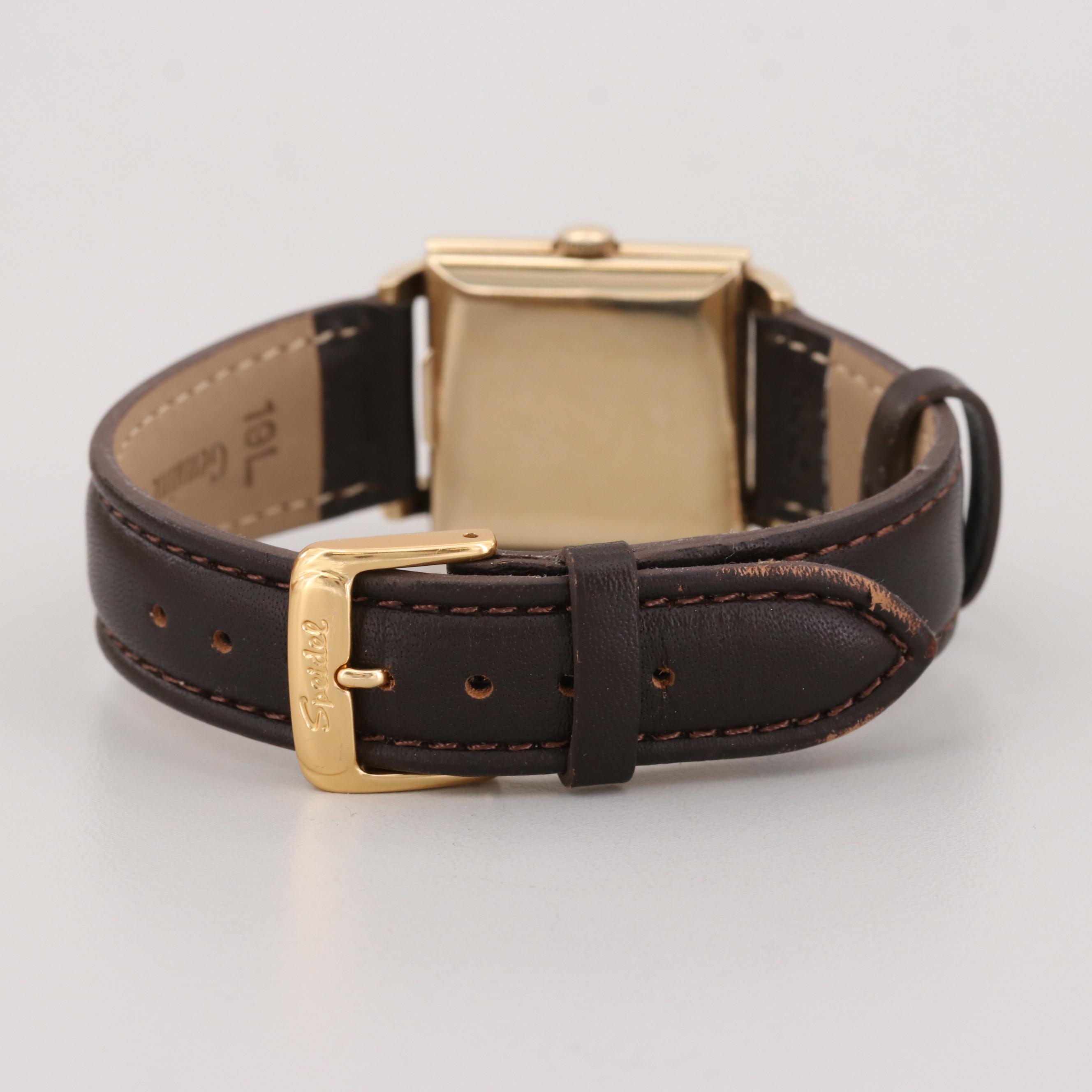 Vintage Rolex Precision 4330 14K Yellow Gold Stem Wind Watch