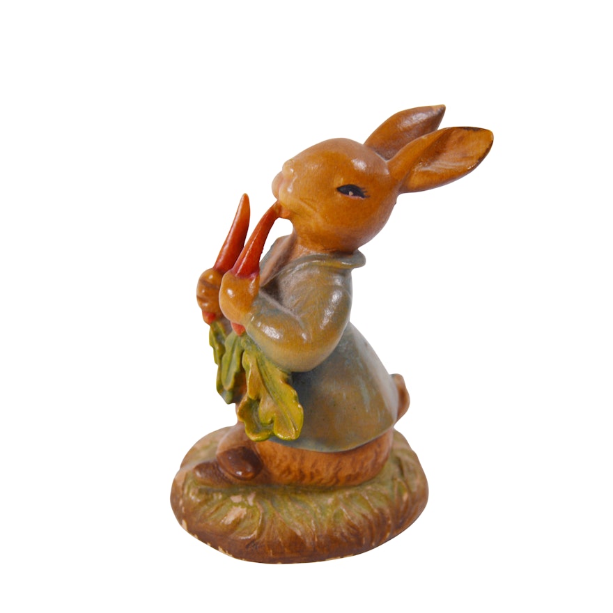 F. Warne Beatrix Potter's "Peter Rabbit" Wood Bunny Figurine