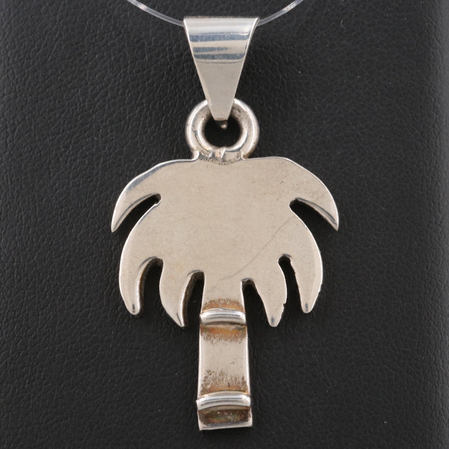 Sterling Silver Palm Tree Pendant