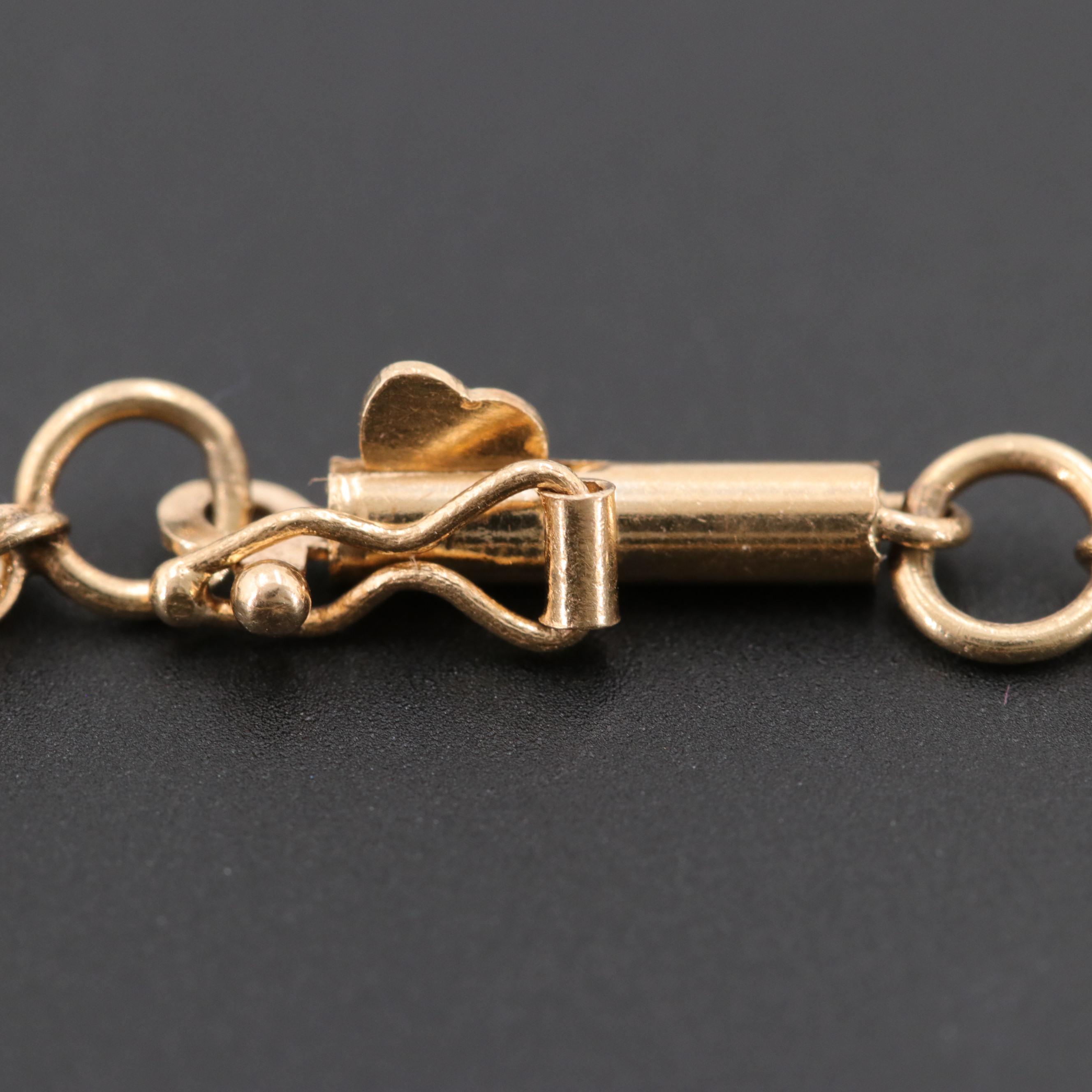 10K Yellow Gold Rope Chain Bracelet