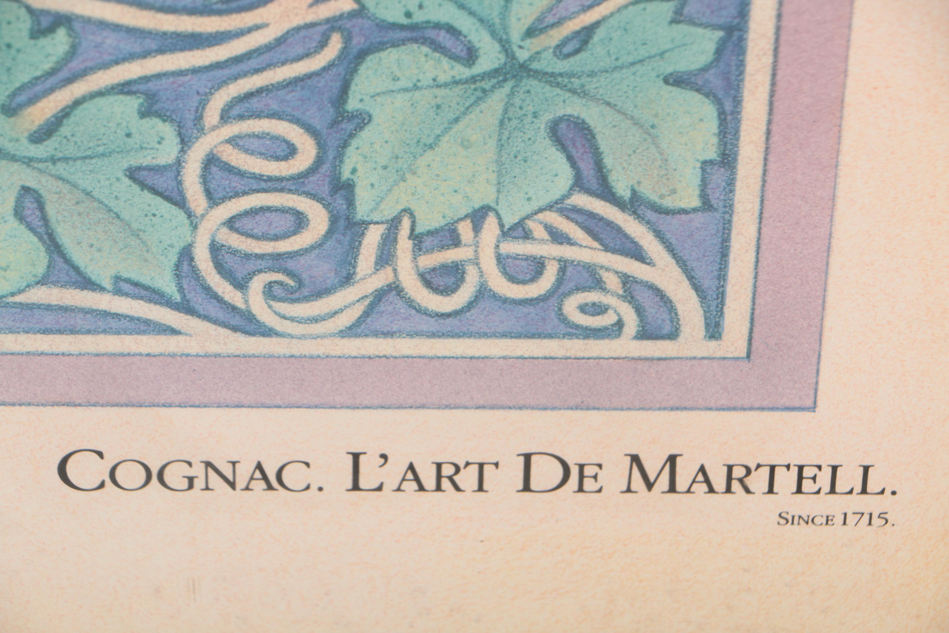 Martell Cognac Advertisement Offset Lithograph Poster