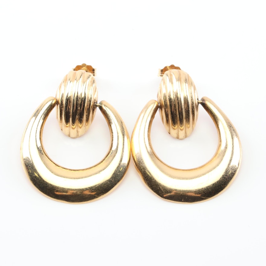 14K Yellow Gold Dangle Earrings