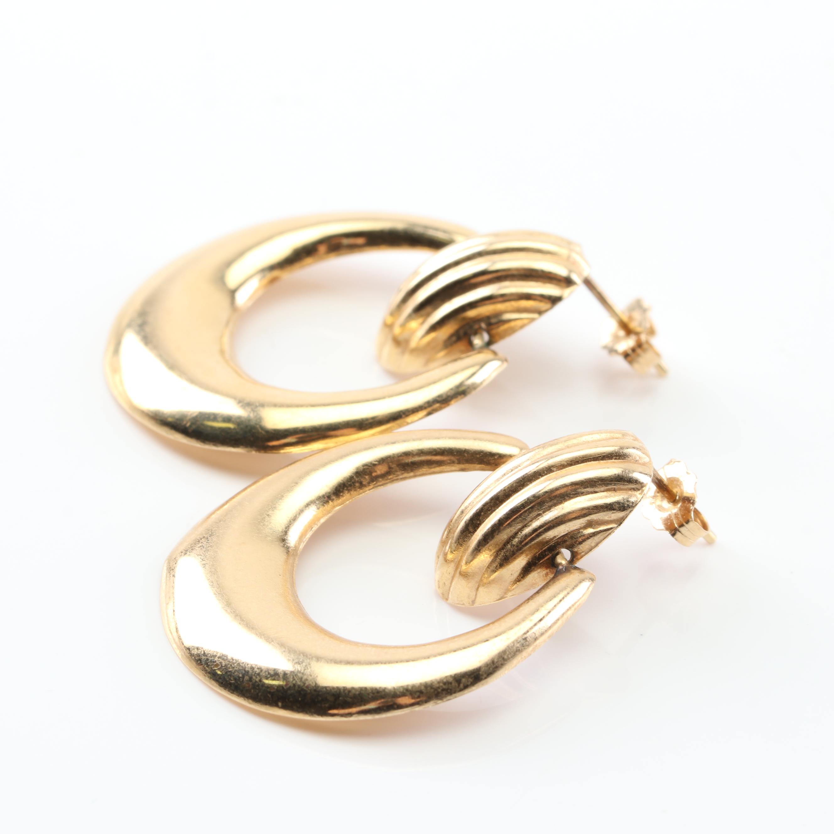 14K Yellow Gold Dangle Earrings