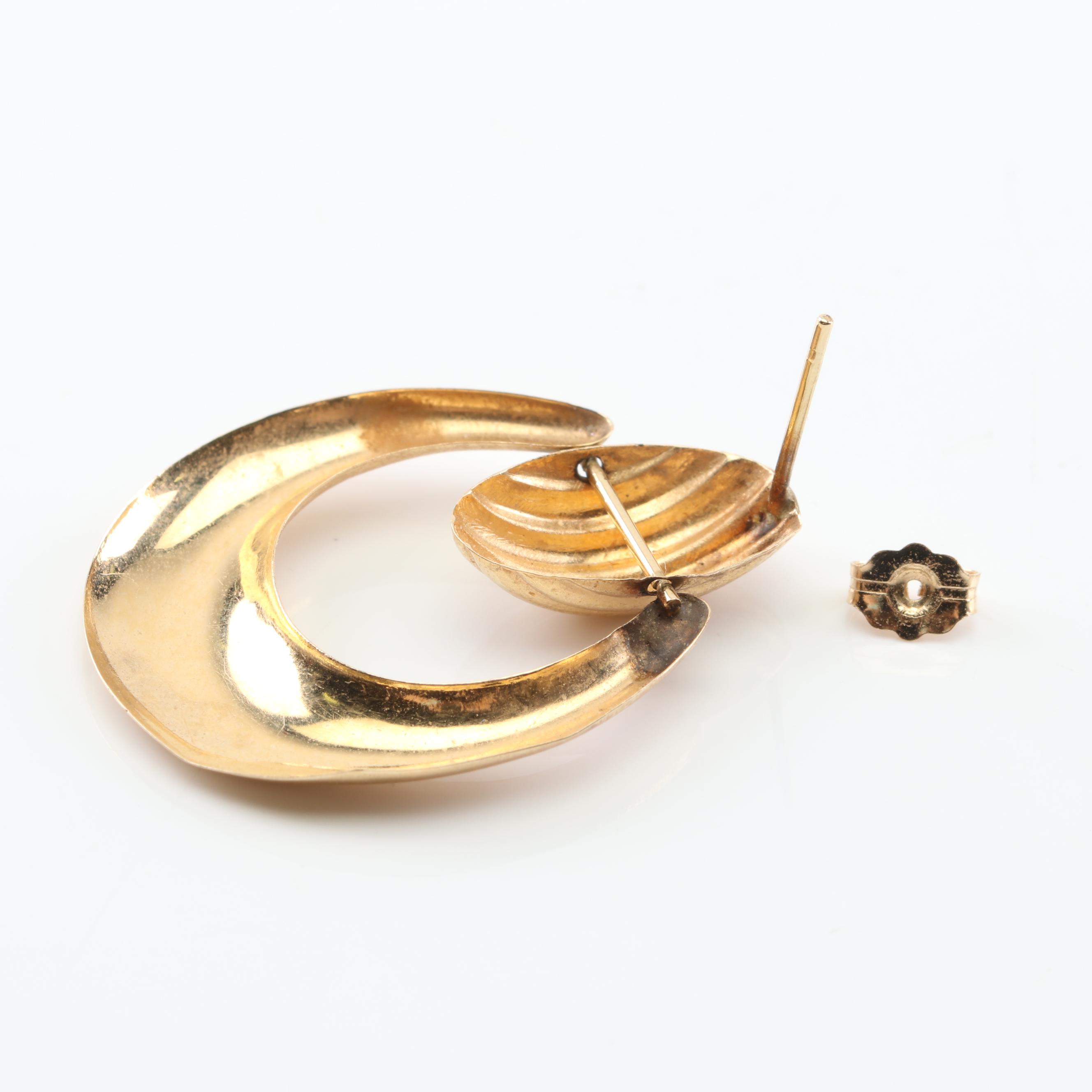 14K Yellow Gold Dangle Earrings