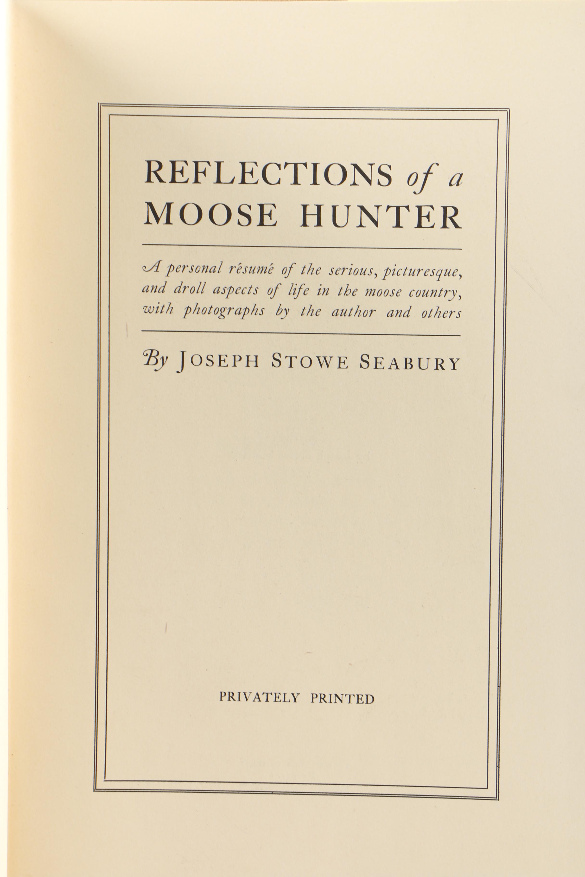 Books on Moose featuring 1920 "The Moose Book" by Samuel Merrill