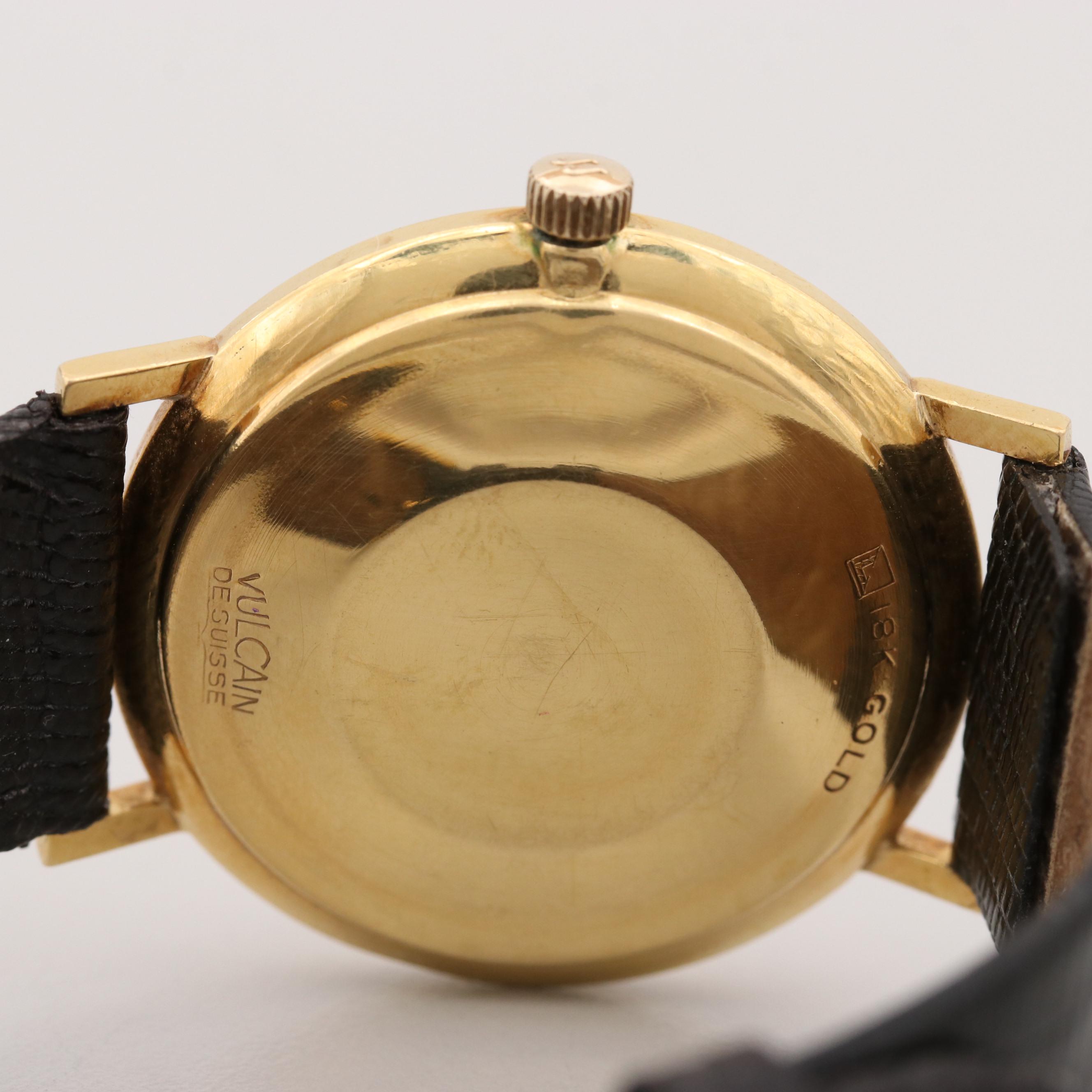 Vintage Vulcain Centenary 18K Yellow Gold Automatic Watch