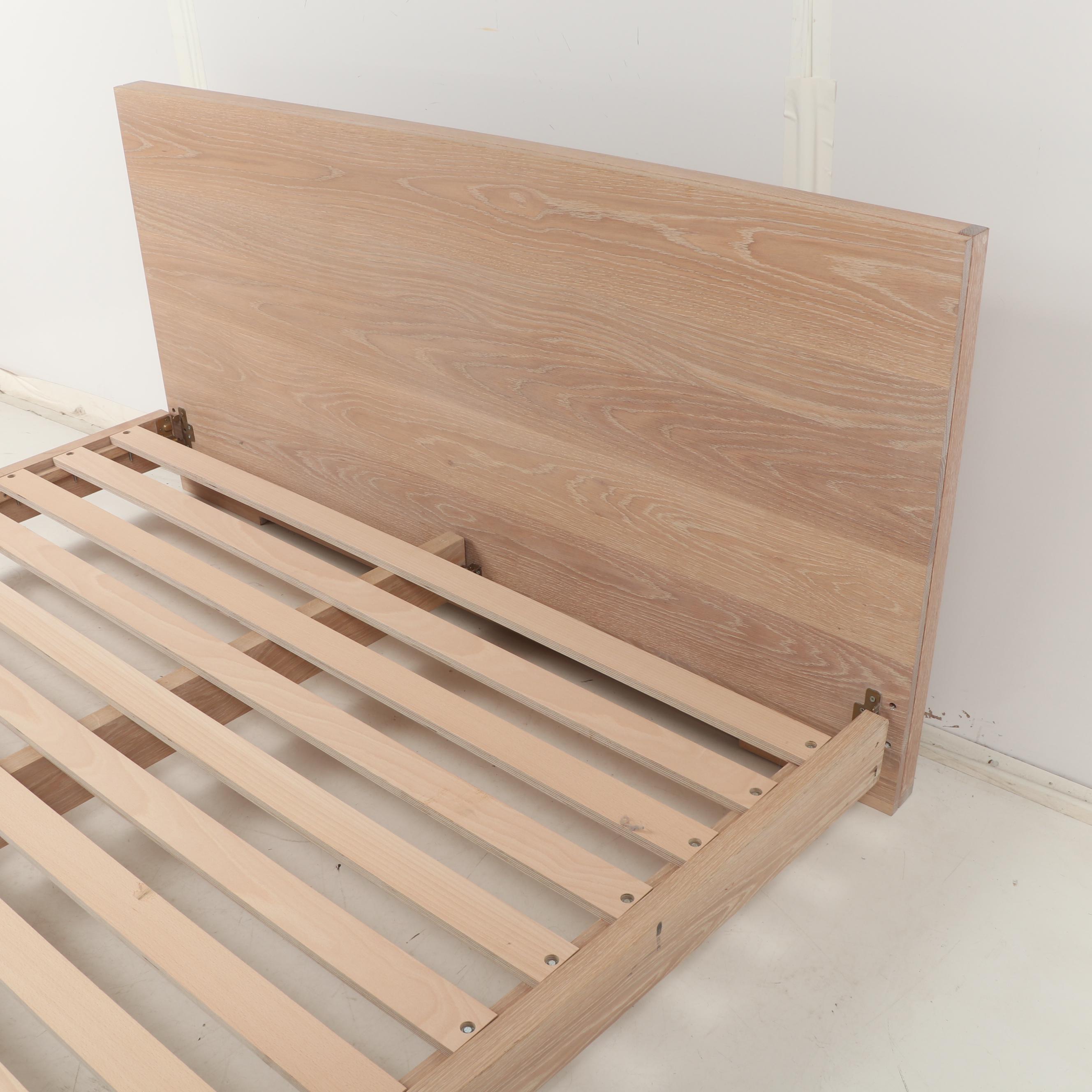 Contemporary Danish Modern Full Size Wooden Bed Frame