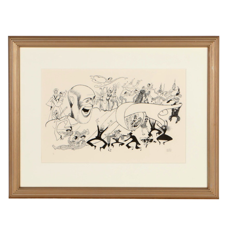 Albert Hirschfeld Lithograph "Jerome Robbins' Broadway", 1989