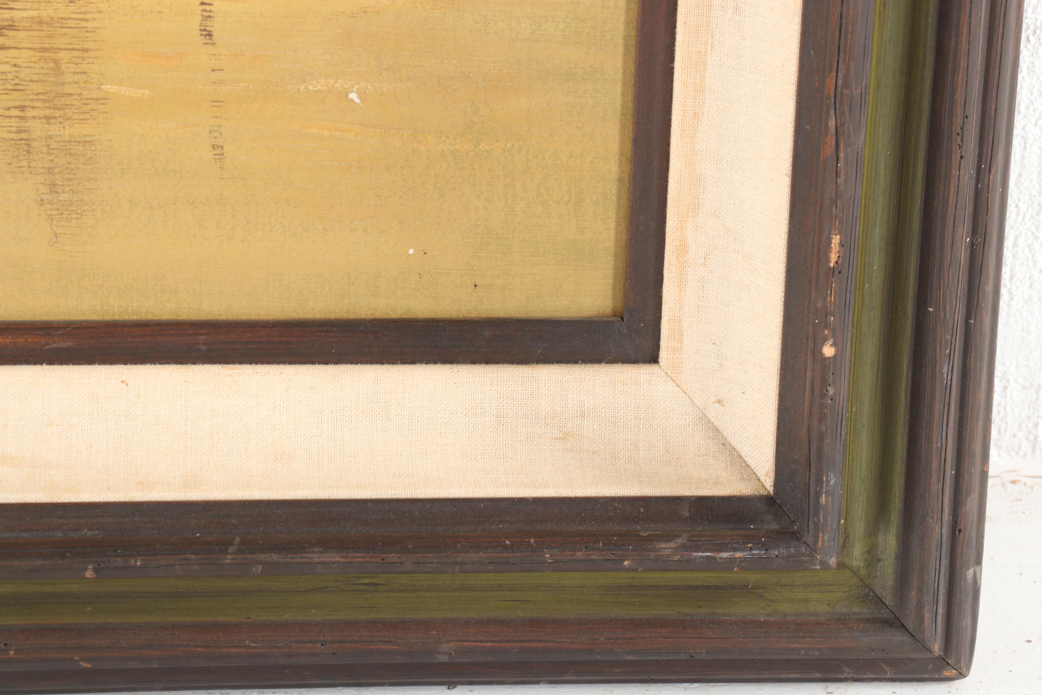 Burgy Harbor Scene Oil Painting